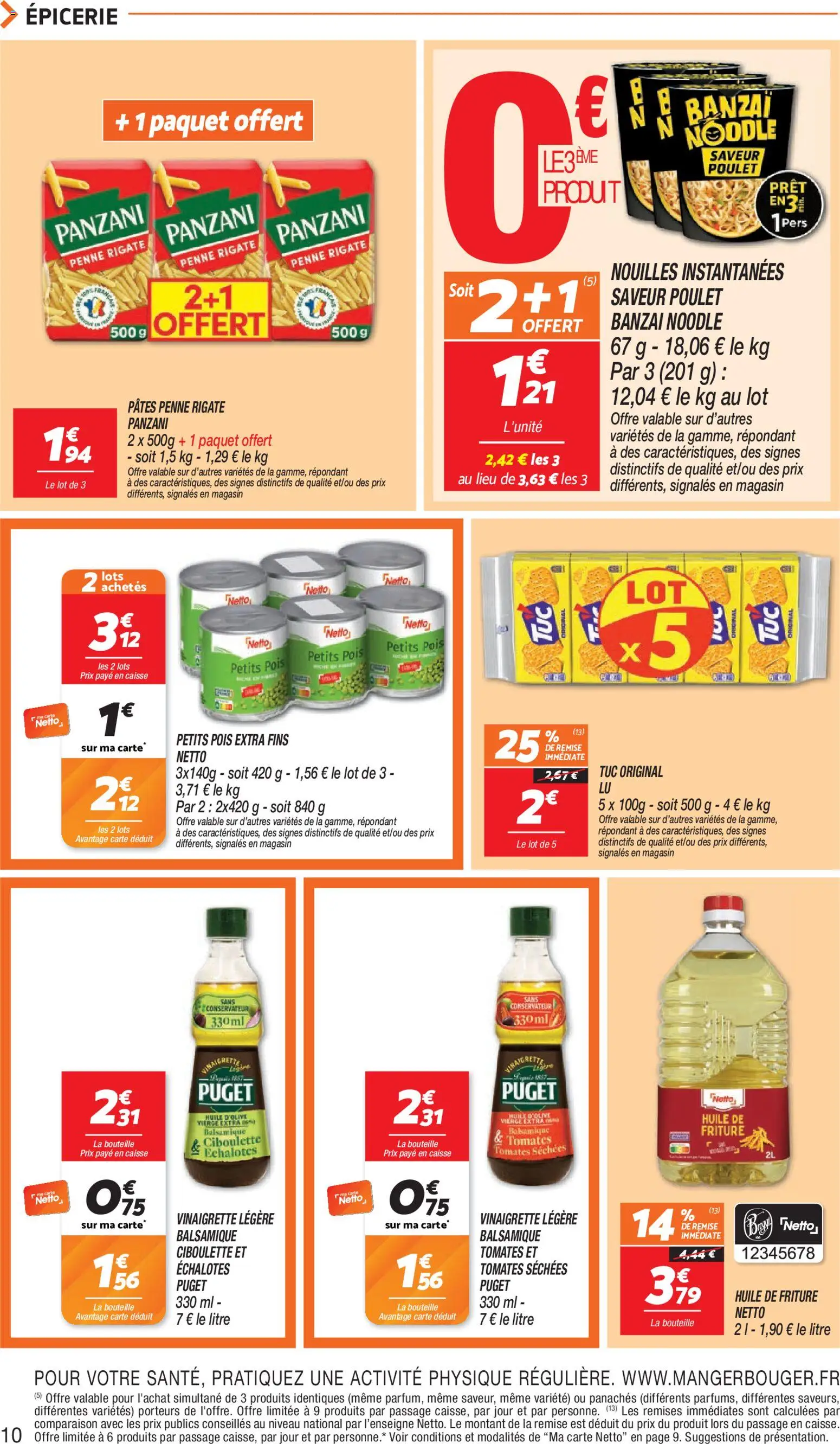 {H1} | Page: 10 | Produits: Poulet, Tomates séchées, Pois, Pâtes