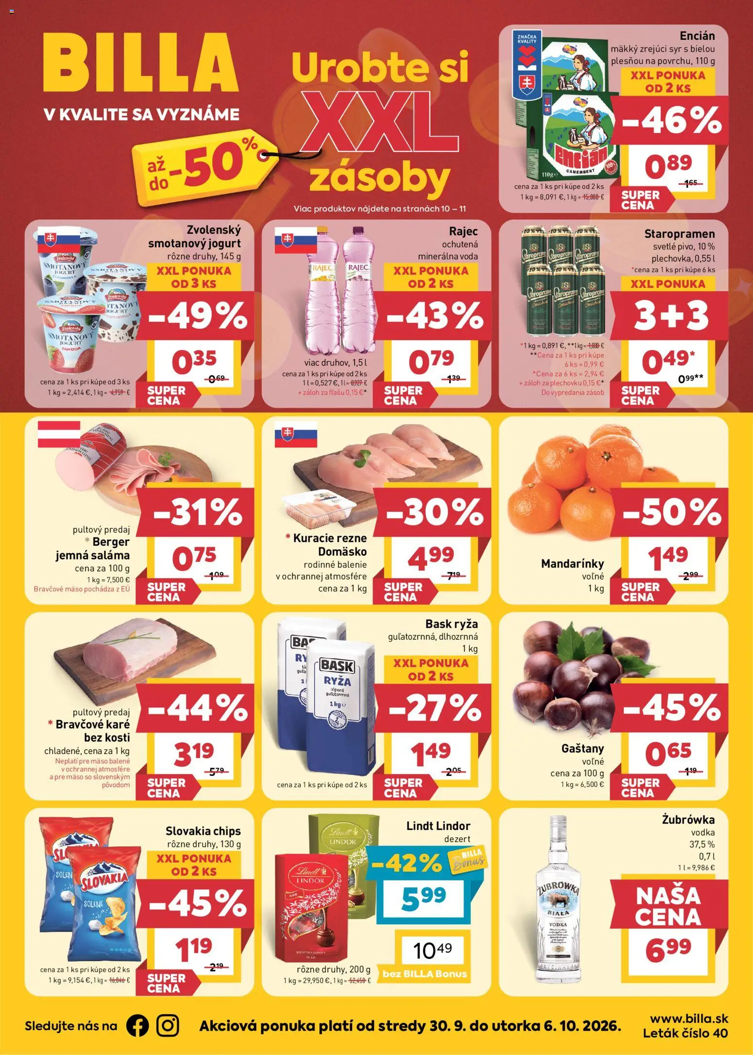 Nové Billa akcie – leták je platný od 30.09.2026 | Strana: 1