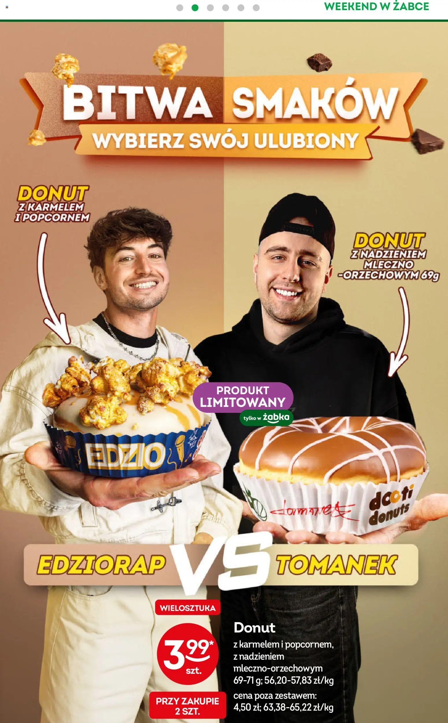 Żabka gazetka - Weekendowe promocje od 22.05.2026 | Strona: 3 | Produkty: Donut
