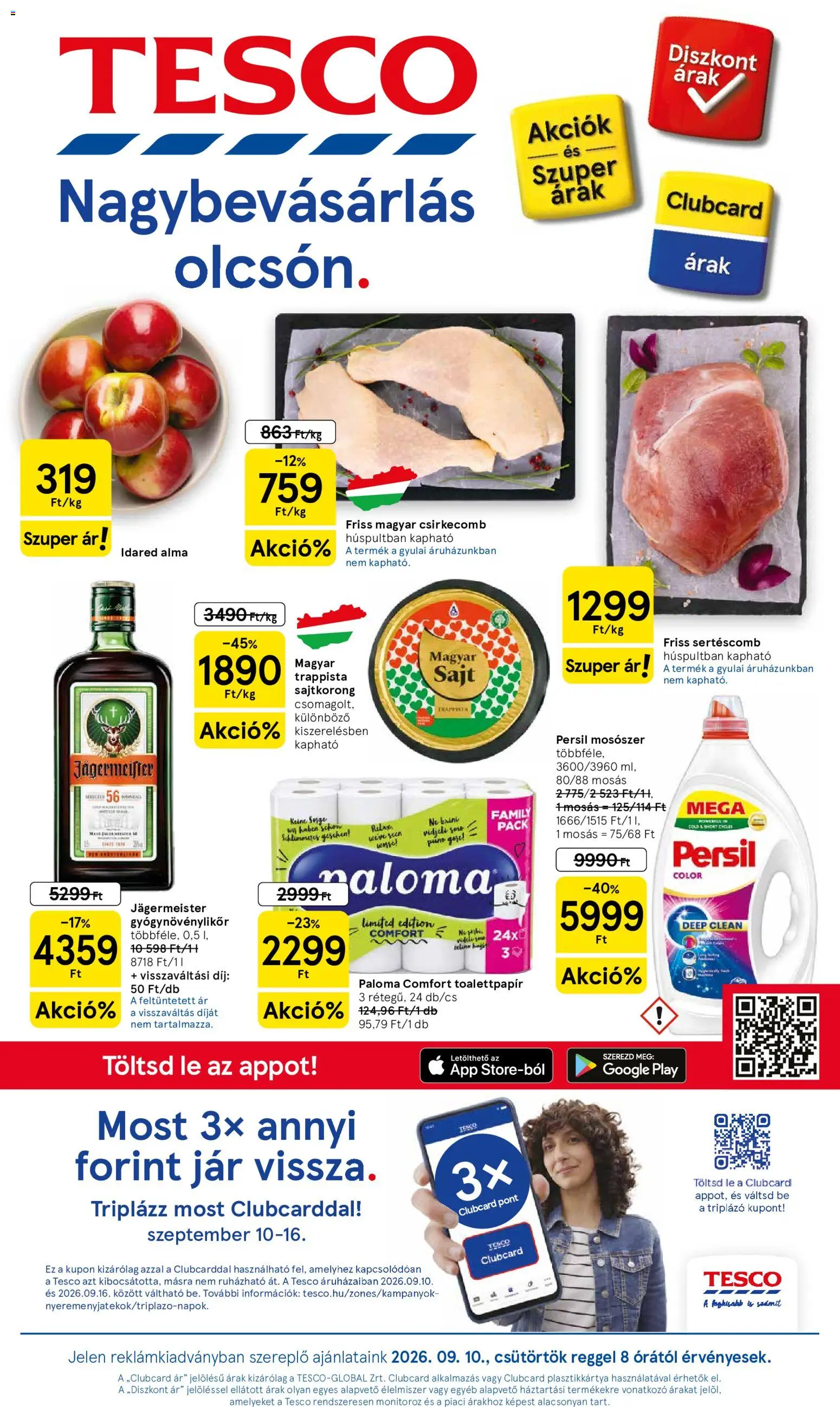 Tesco akciós ujság - amely érvényes a következő dátumtól: 2026.09.10. | Oldal: 1