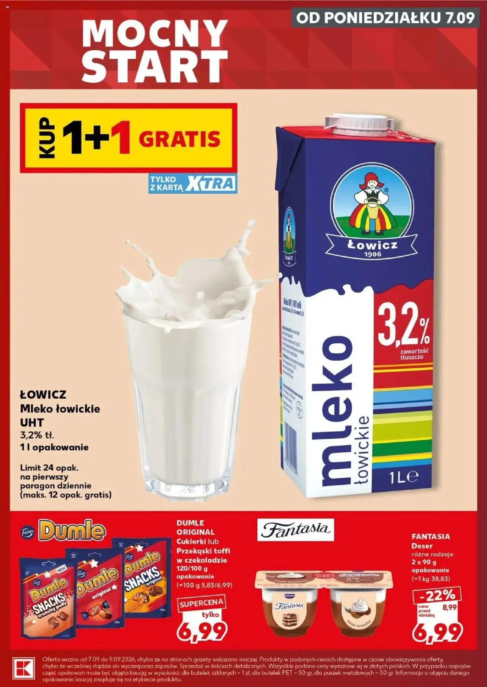 Kaufland gazetka - Mocny start od 07.09.2026 - od jutra PDF | Strona: 5 | Produkty: Przekąski, Deser, Cukierki, Mleko łowickie