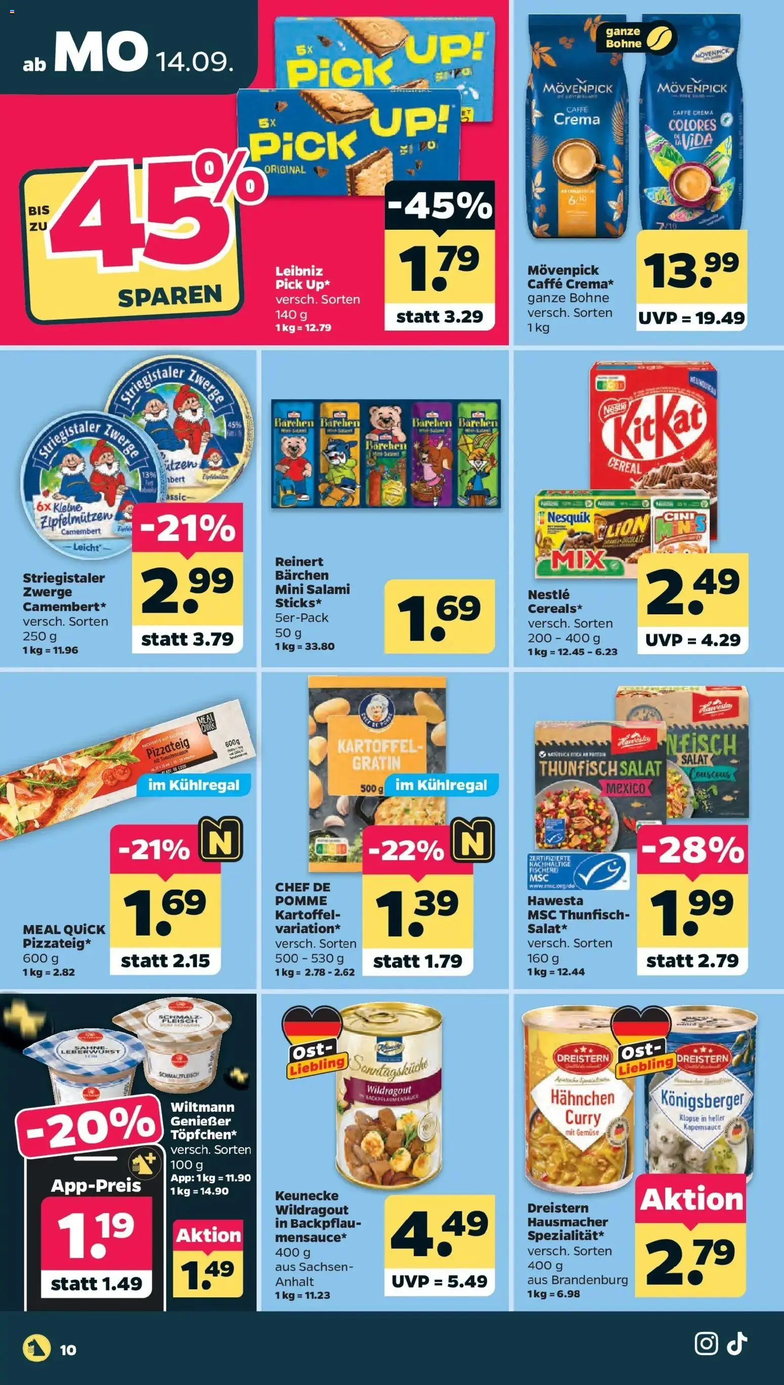 Netto Aktueller Prospekt ab 14.09.2026 → Angebote nächste Woche | Seite: 12 | Produkte: Hahnchen, Nesquik, Gemüse, Salat