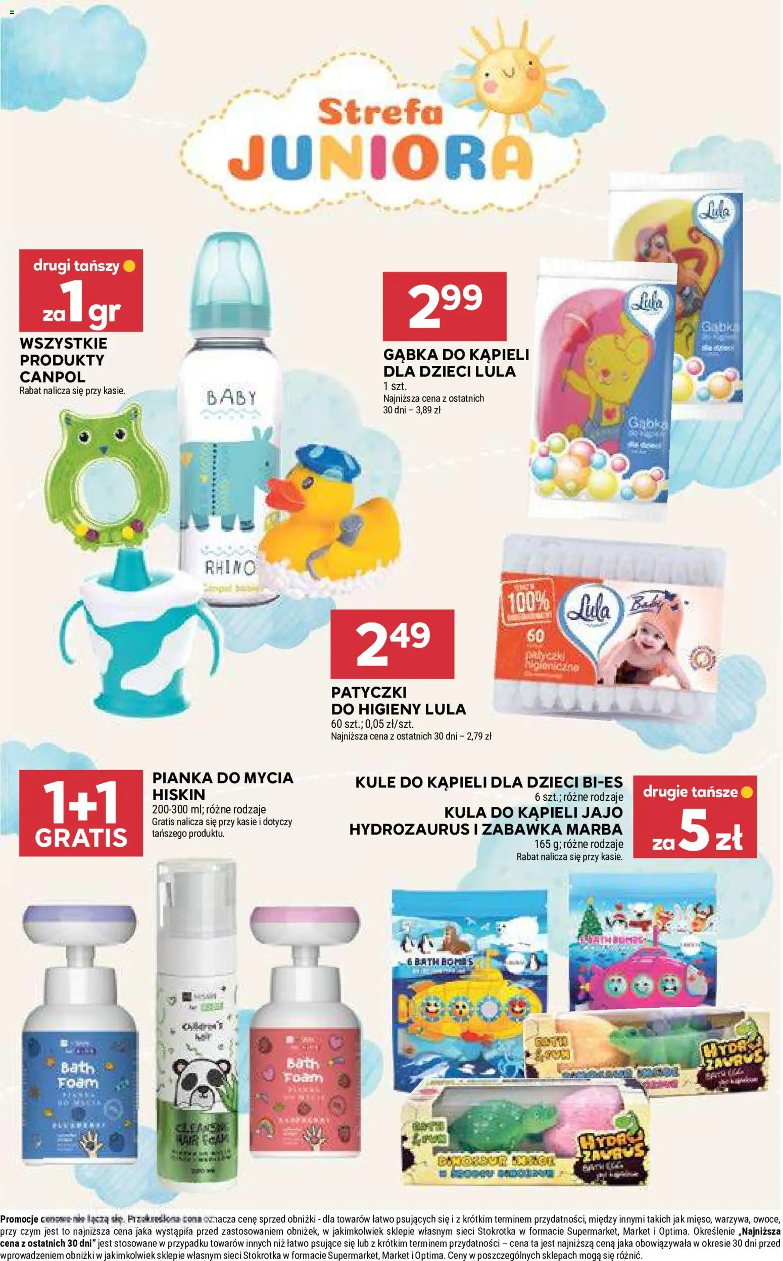 Stokrotka gazetka od 21.05.2026 | Strona: 54 | Produkty: Kula do kąpieli, Stokrotka, Gąbka