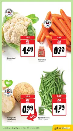 Wortelen, Wortelen Zak 1 kilo - Voorbeeld van een folder van Jumbo, geldig van 04-11-2026 | Pagina: 5