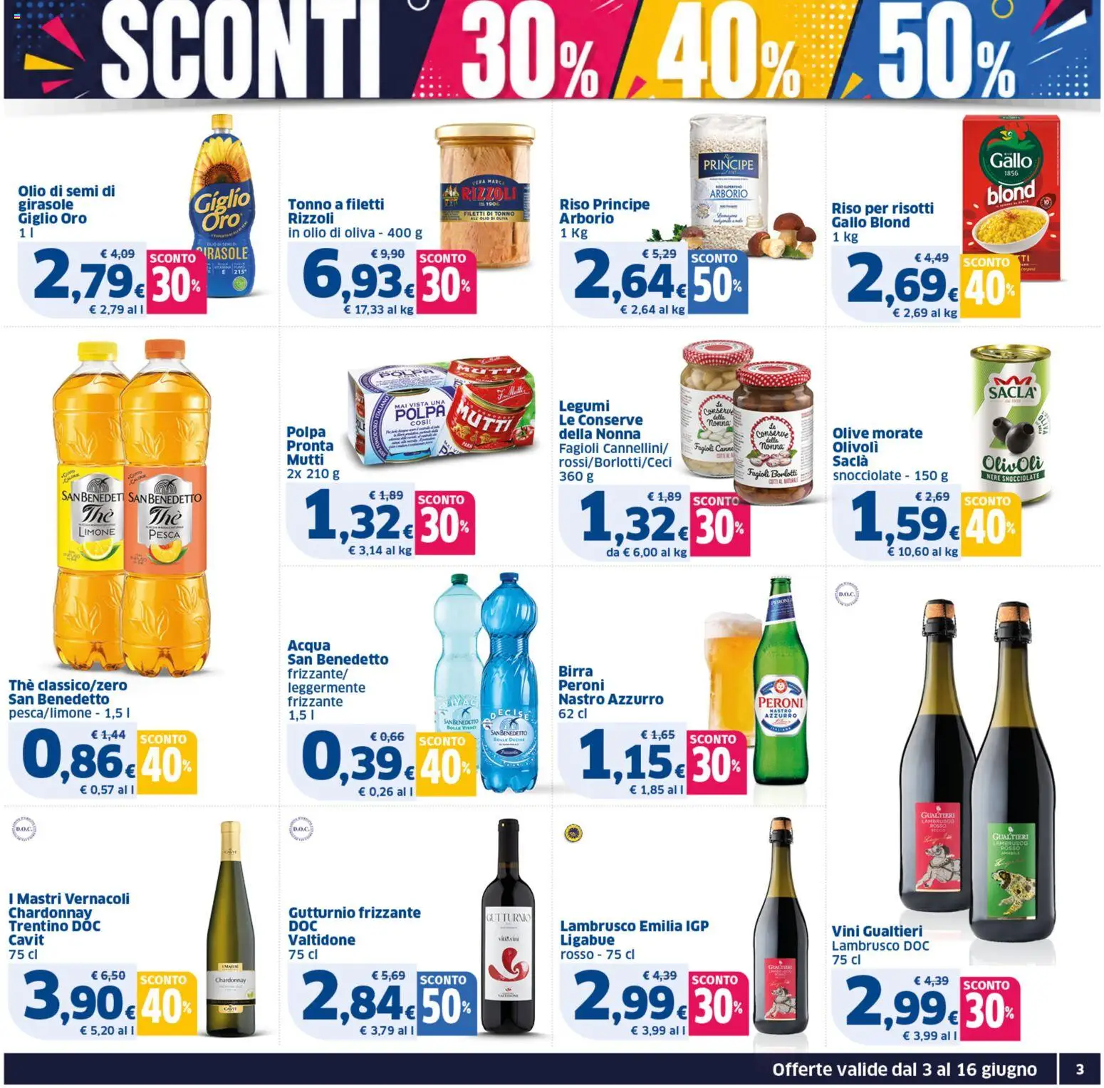 Volantino SIGMA del 03.06.2026 | Pagina: 3 | Prodotti: Riso, Acqua, Limone, Pesca