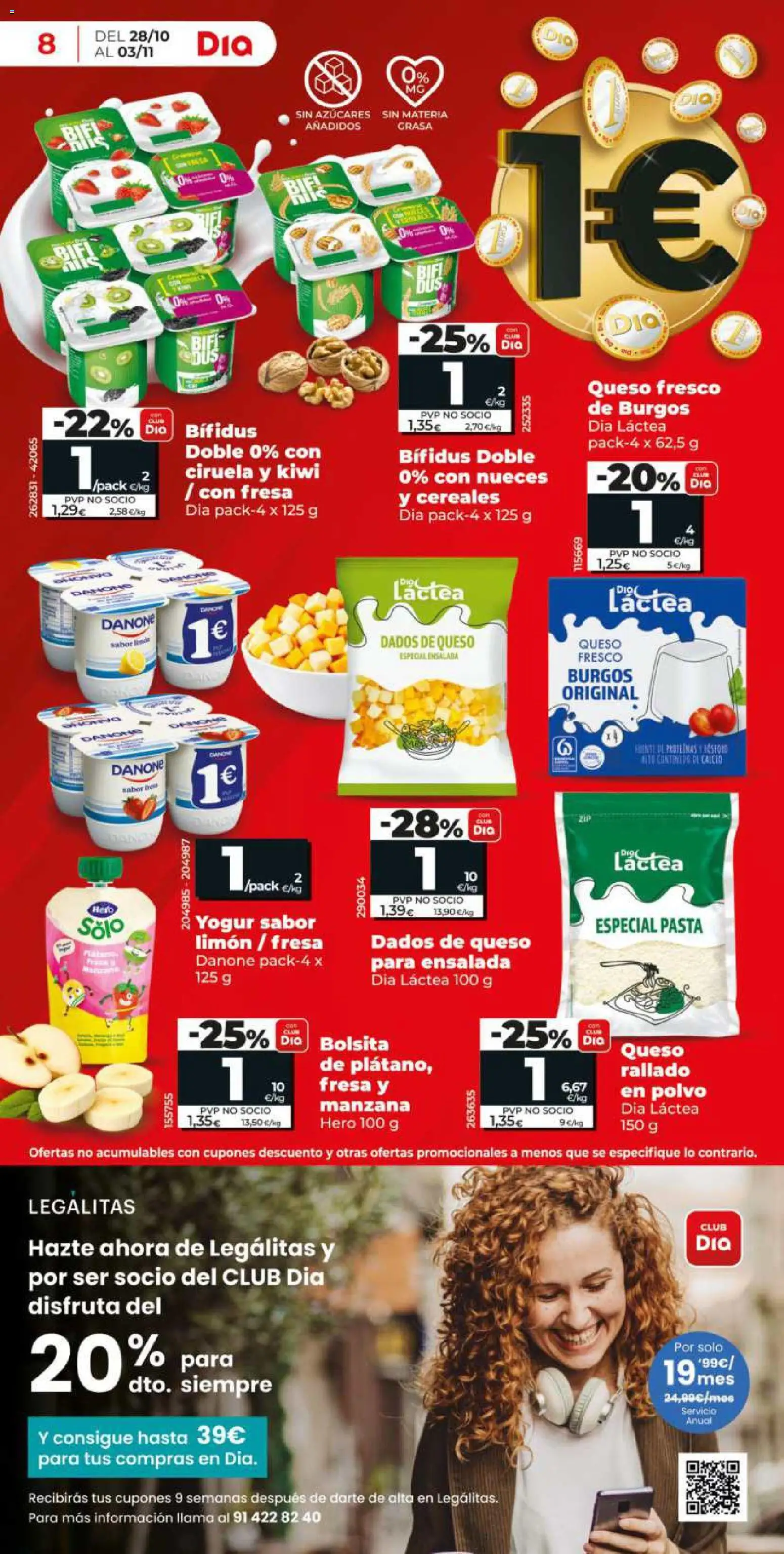 Dia - folleto │ válido desde el 28/10/2026 | Página: 8 | Productos: Polvo, Yogur, Queso rallado, Limón