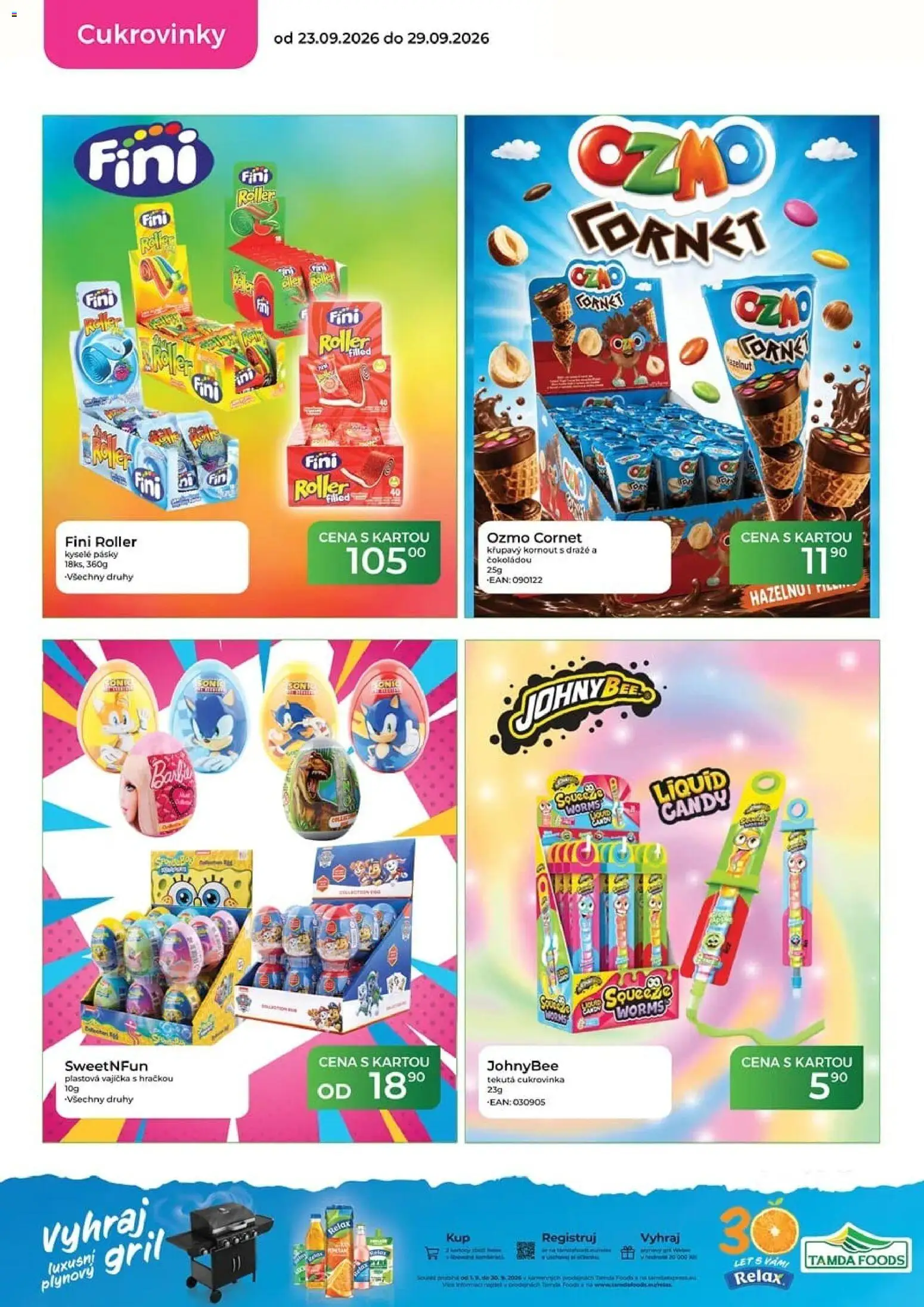 Tamda Foods leták od 23.09.2026 | Strana: 30 | Produkty: Vajíčka, Gril, Cukrovinky