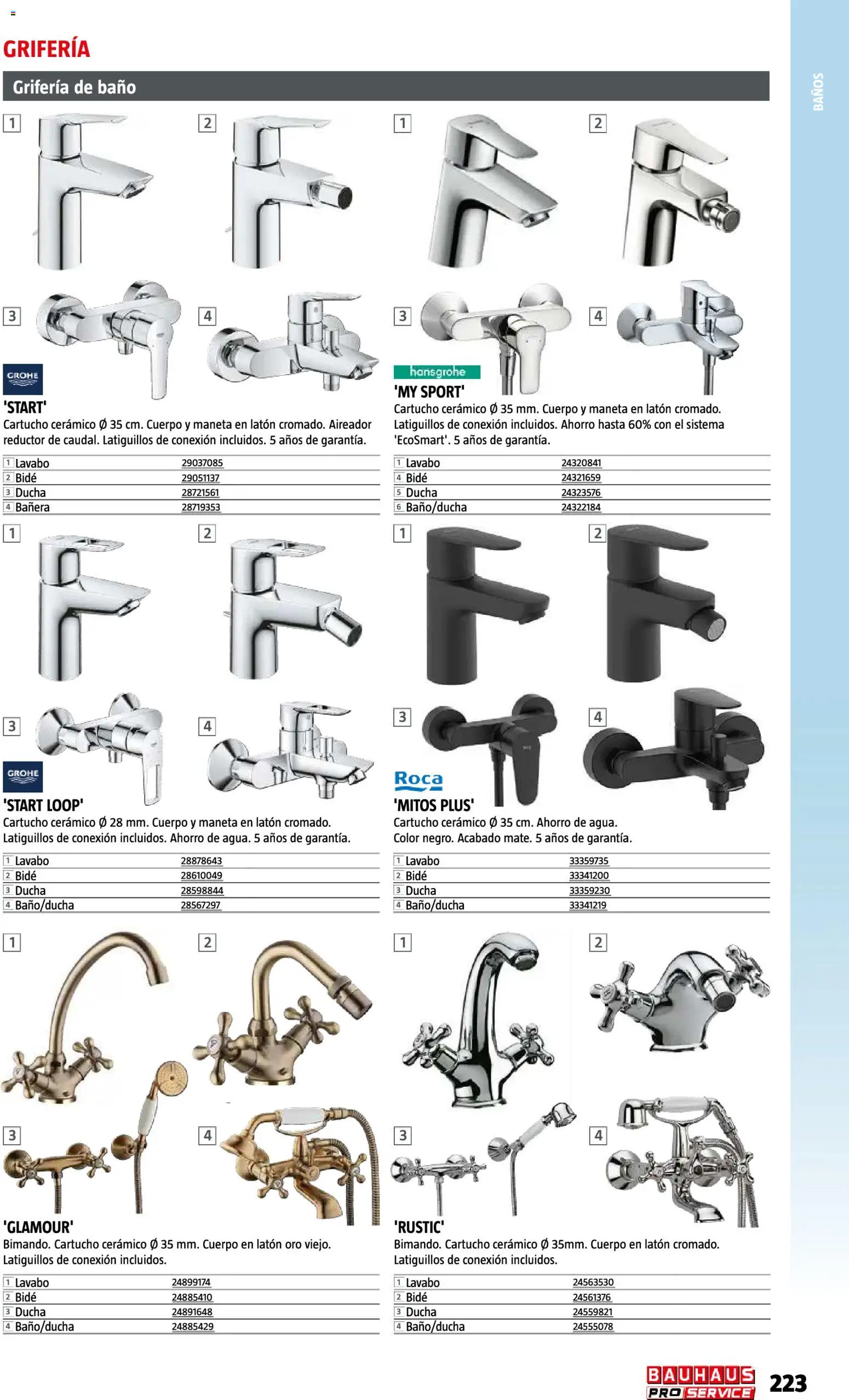 Bauhaus ProService │ válido desde el 11/05/2026 | Página: 223 | Productos: Lavabo, Baño, Ducha
