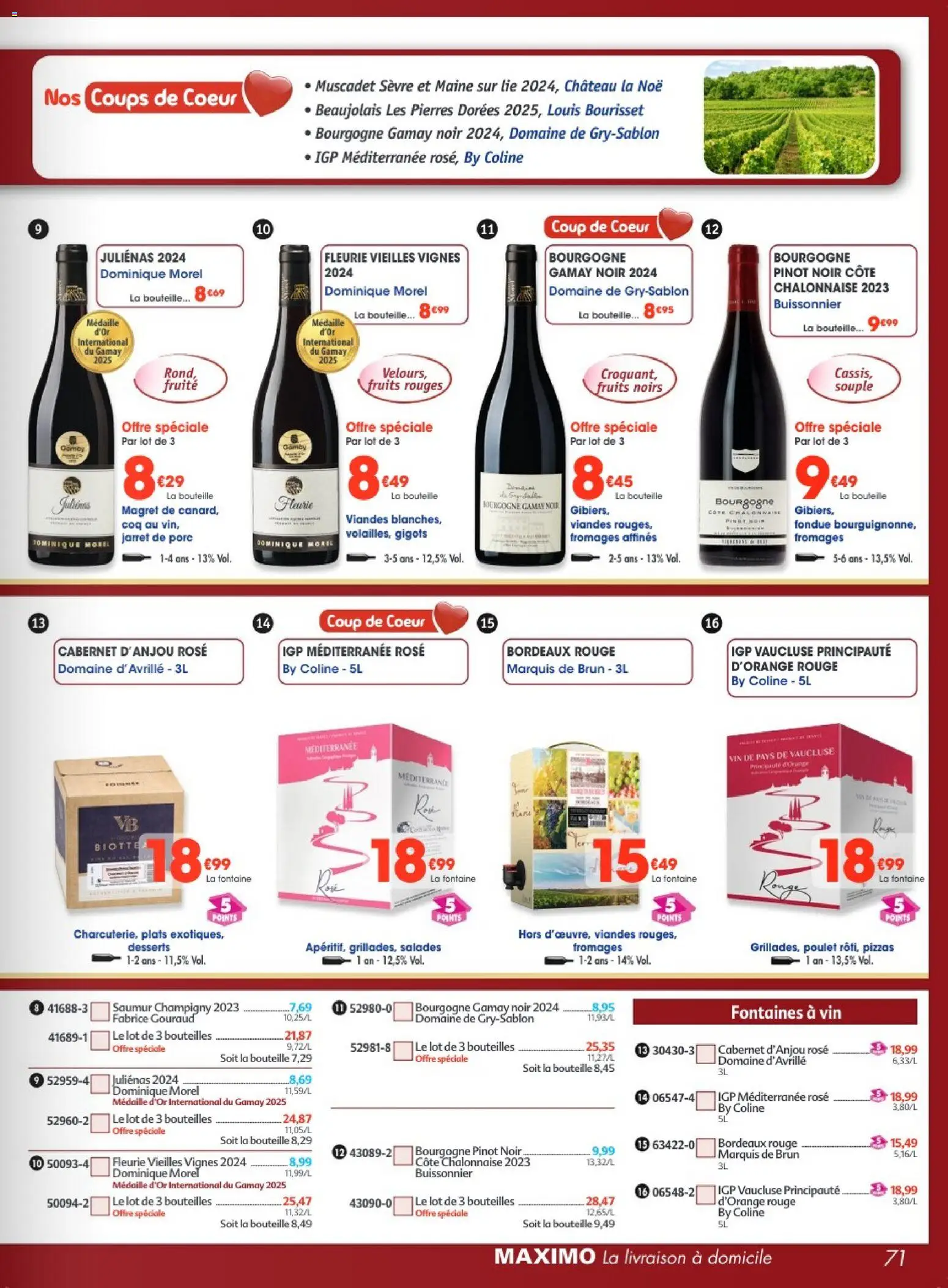 {H1} | Page: 71 | Produits: Fruits, Bourgogne, Muscadet sevre et maine, Vin