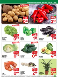 Tuš katalog akcije – veljaven od 24.06.2026 | Stran: 3 | Izdelki: Krompir, Zelena, Jajcevec, Zelje