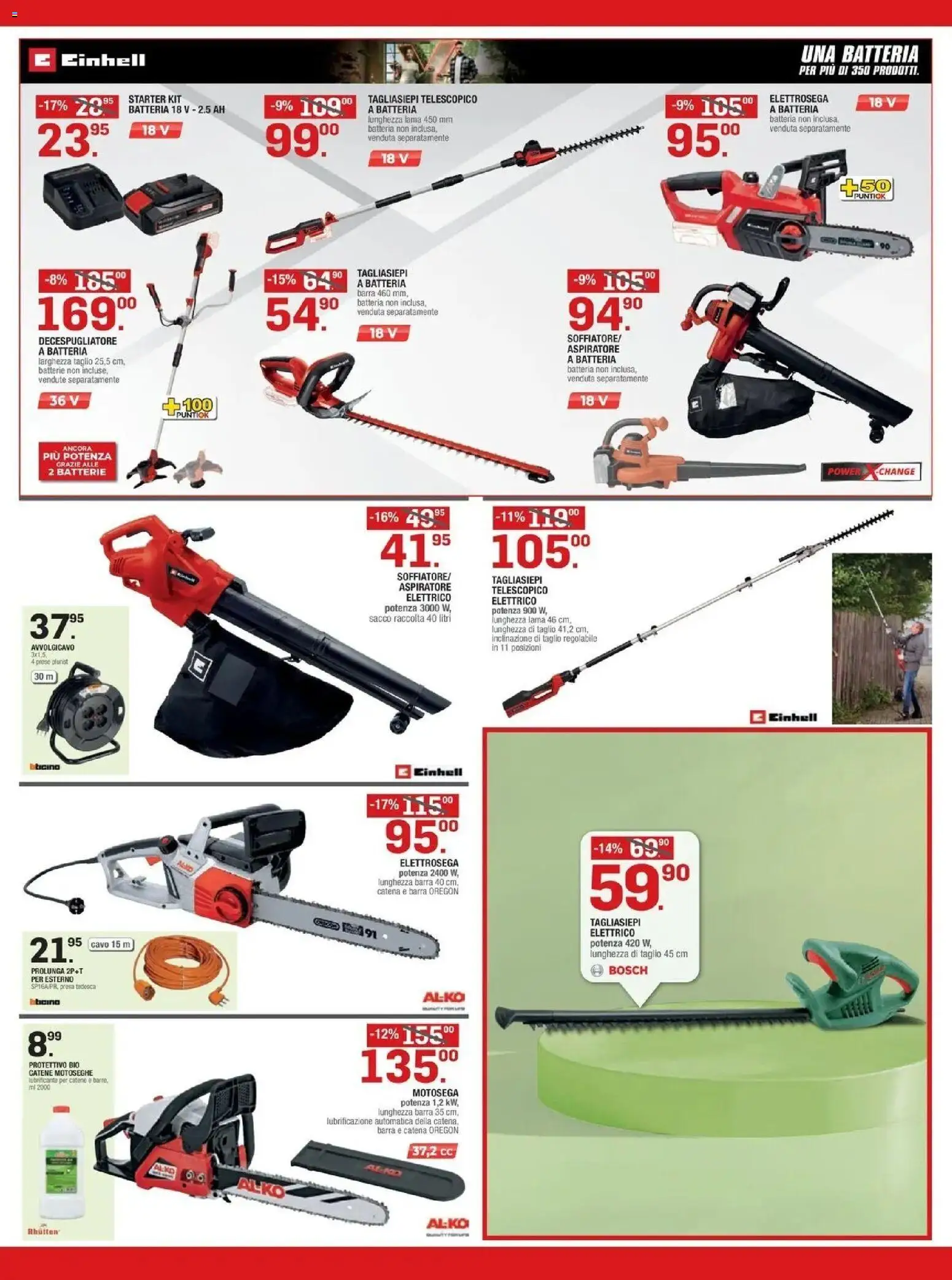 Volantino Brico OK del 04.03.2026 | Pagina: 3 | Prodotti: Decespugliatore, Motosega, Cavo, Batterie