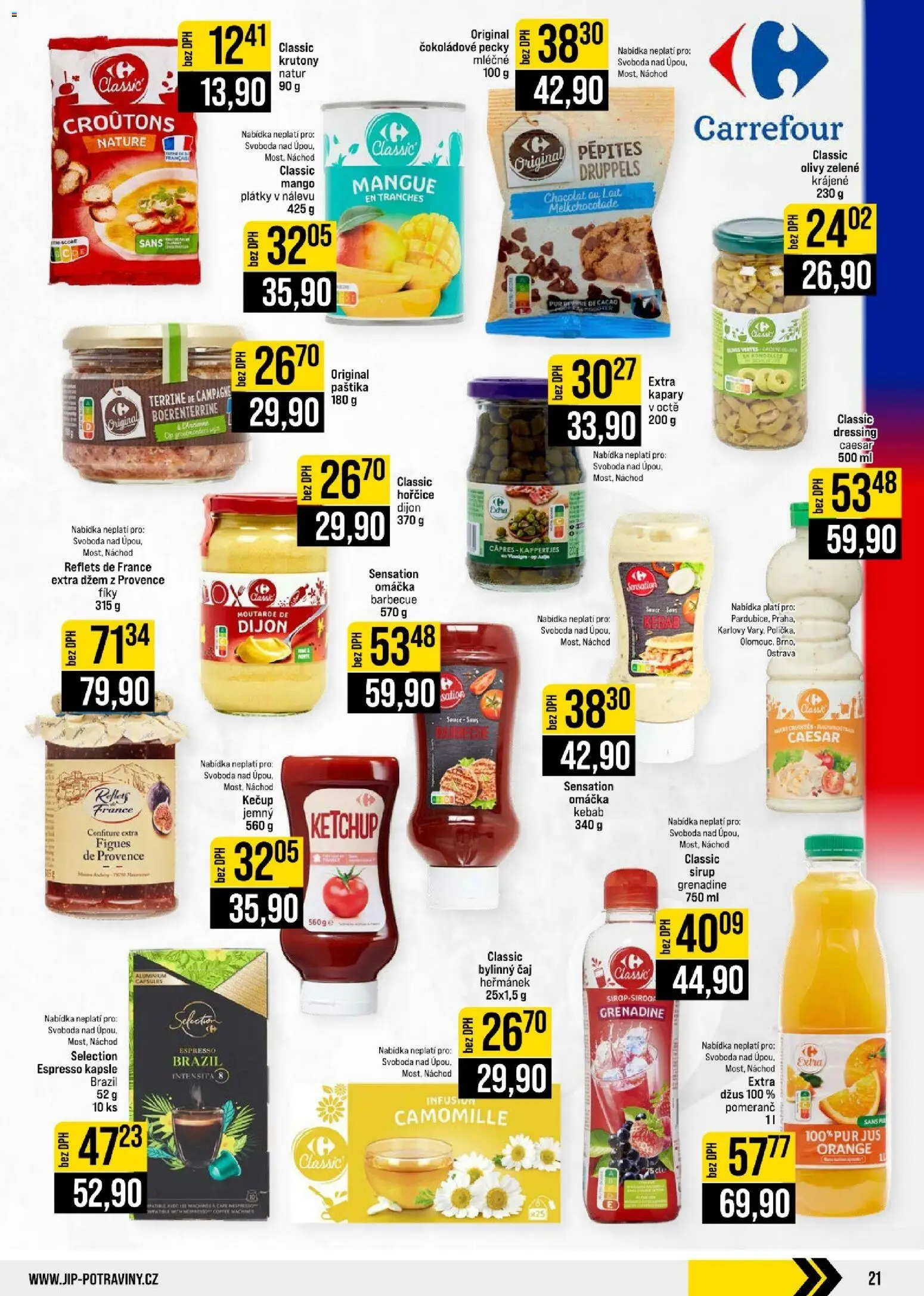 Jip leták - Cash & Carry od 23.09.2026 | Strana: 21 | Produkty: Kapary, Bylinný čaj, Sirup, Olivy