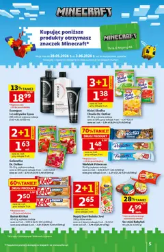 Pogląd oferty "Auchan gazetka - 30 Lat Hipermarket" - ważna od 28.05.2026 | Strona: 5 | Produkty: Galaretka, Baton, Ser, Szampon