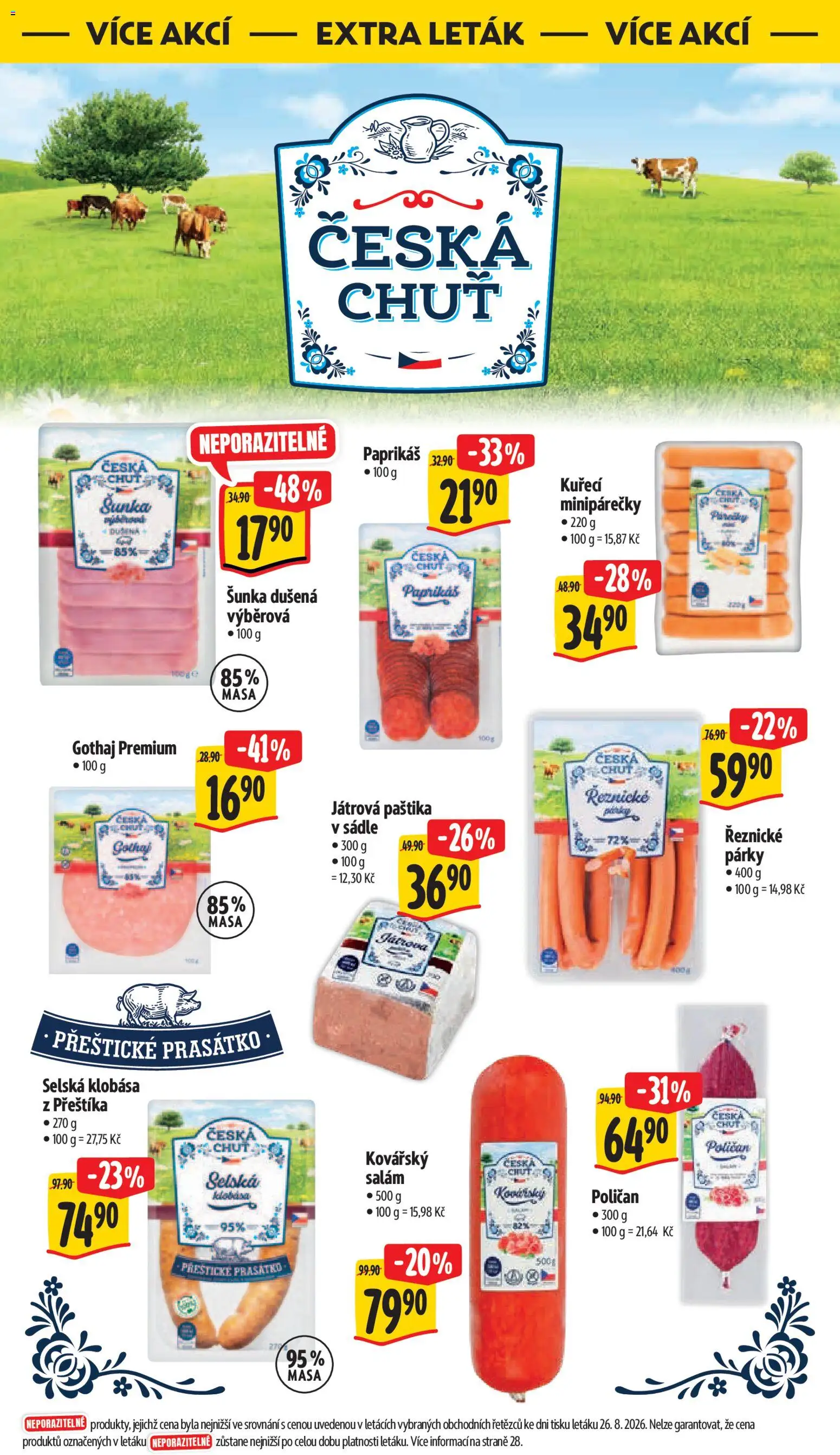 Albert leták - Hypermarket od 02.09.2026 | Strana: 41 | Produkty: Šunka, Párky, Gothaj, Paštika