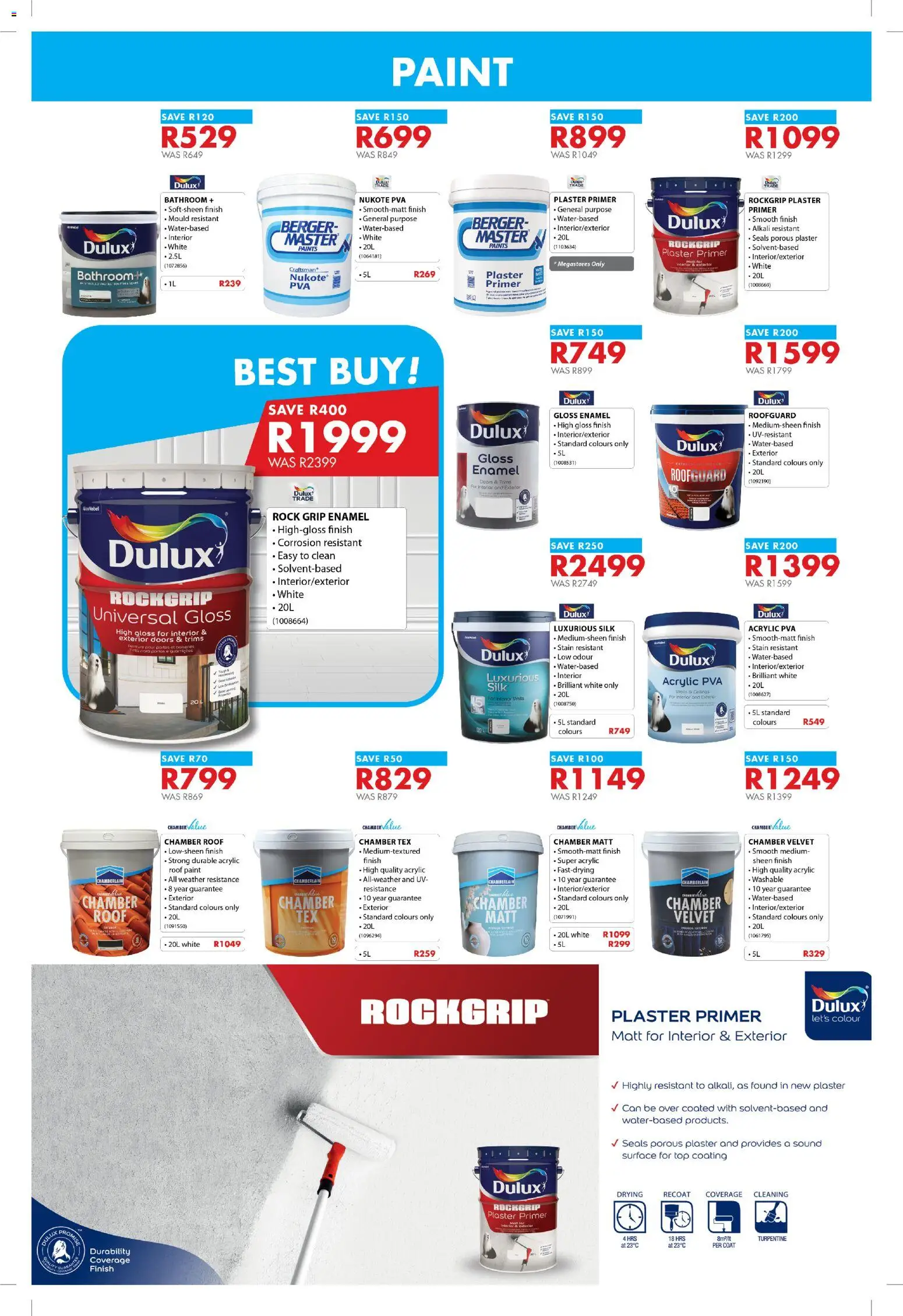 New Chamberlain catalogue – valid from 19/10/2026 | Page: 10 | Products: Gloss, Coat, Paint, Plaster primer