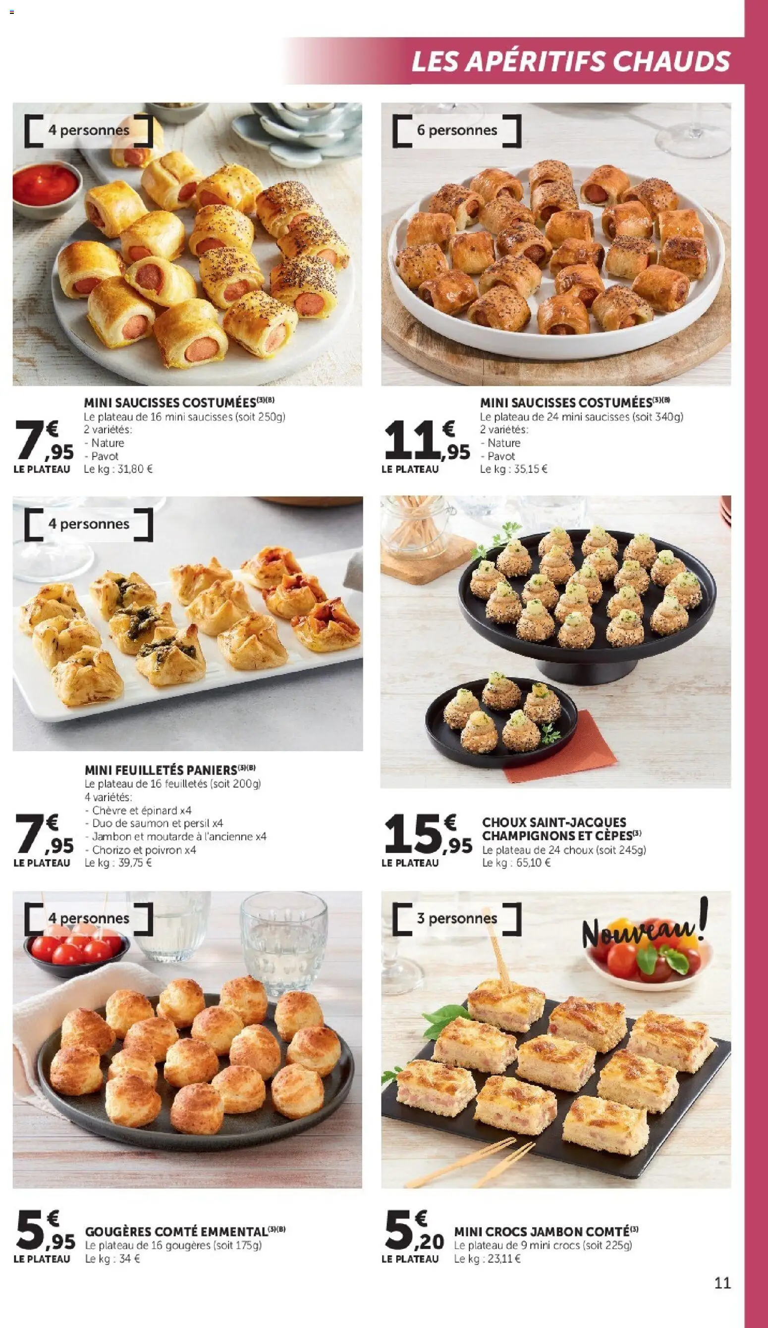 {H1} | Page: 11 | Produits: Chorizo, Epinard, Moutarde, Saumon