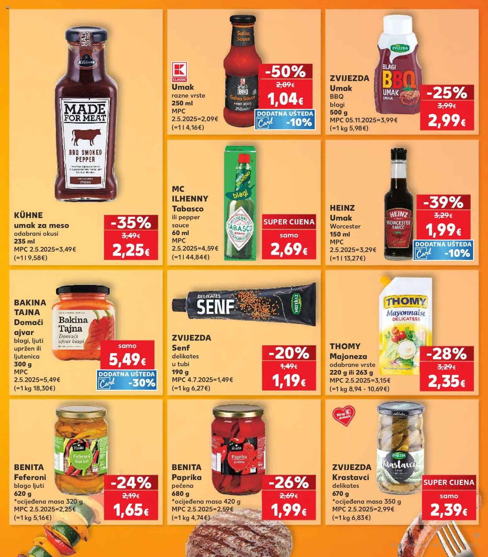 Kaufland HR akciós ujság - amely érvényes a következő dátumtól: 17.06.2026 | Oldal: 9 | Termékek: Ajvár
