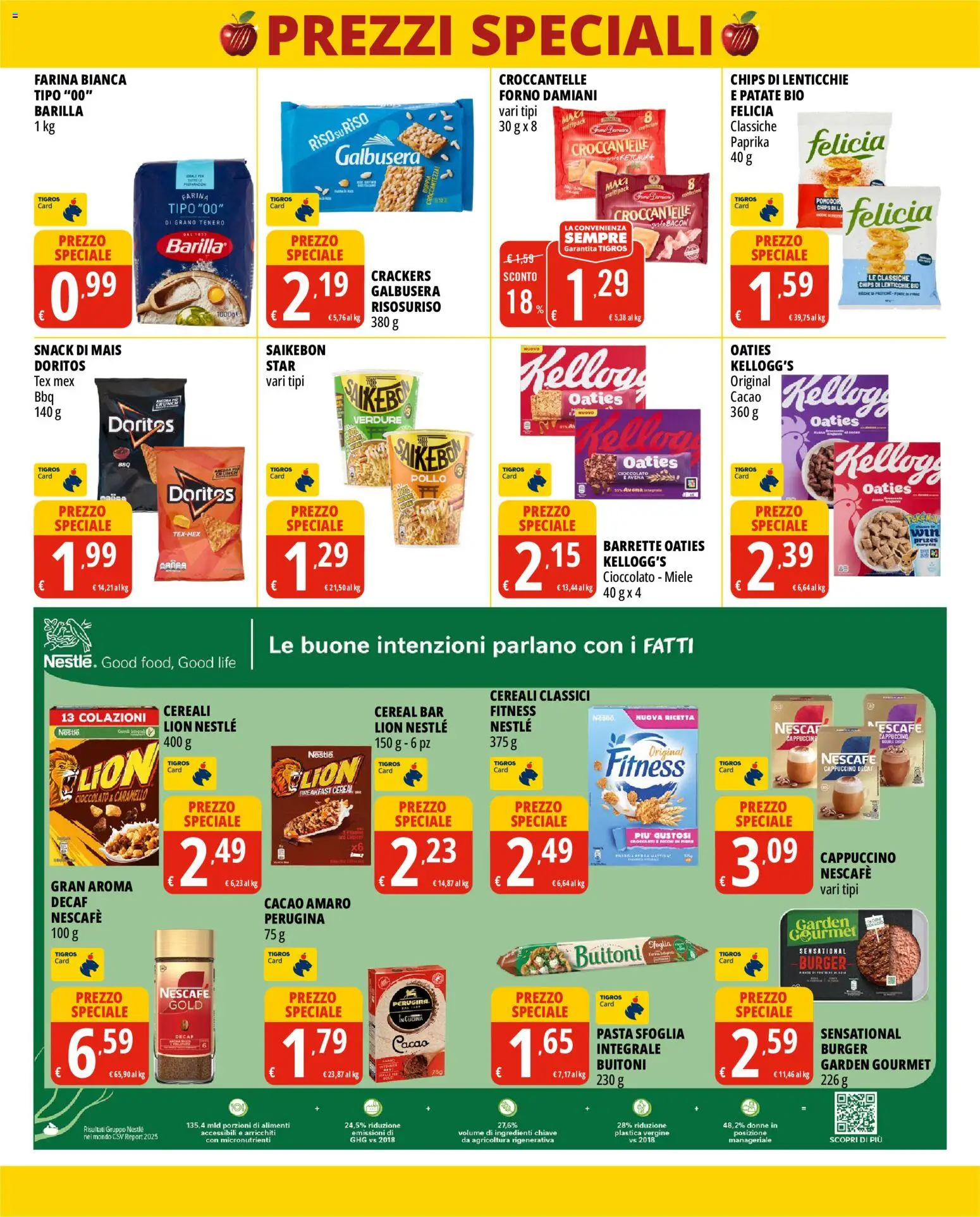 Volantino Tigros del 28/10/2026 | Pagina: 5 | Prodotti: Pollo, Lenticchie, Mais, Chips di lenticchie