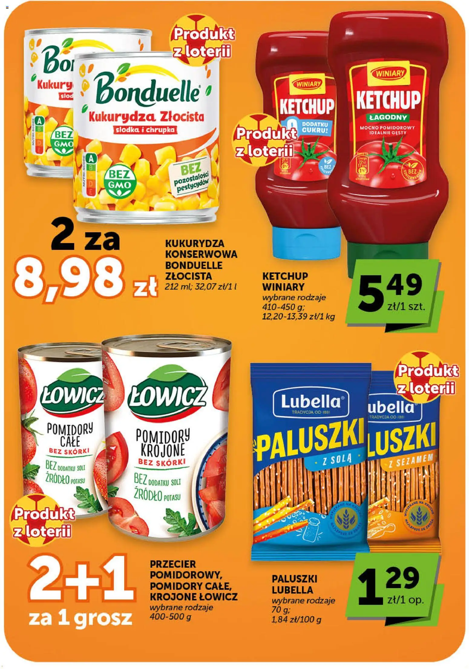 Euro Sklep gazetka - Minimarket od 25.06.2026 | Strona: 8 | Produkty: Ketchup, Kukurydza, Paluszki, Pomidory