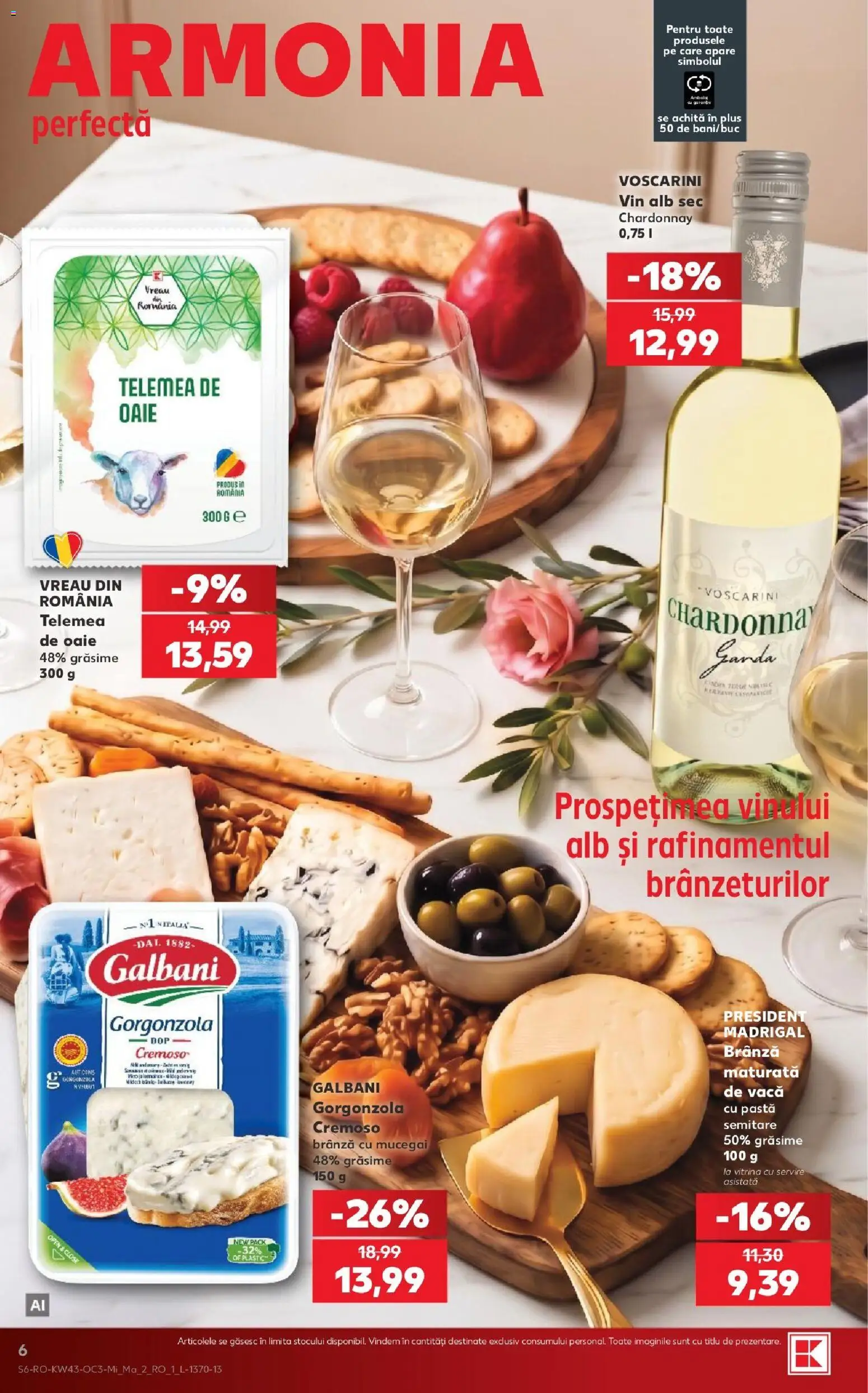 Kaufland Slatina 21.10.2026 - Revista si Oferta | Pagină: 6 | Produse: Vitrină, Brânză, Brânză cu mucegai, Vin
