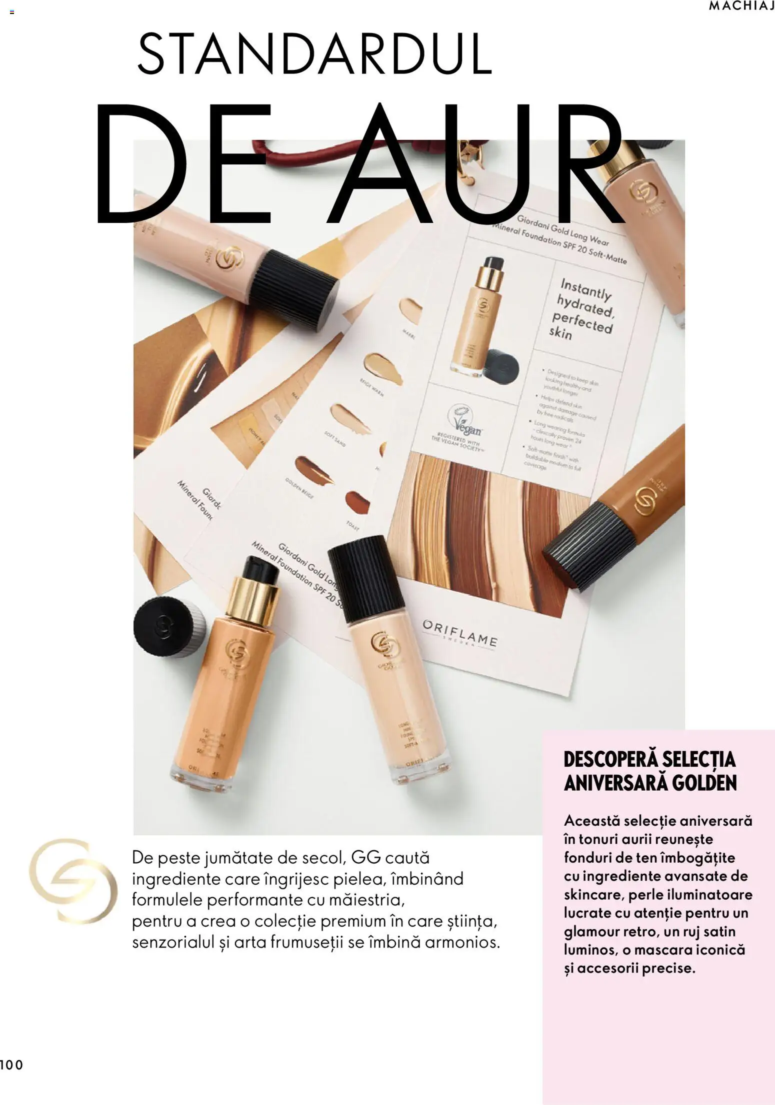 Noul catalog Oriflame – valabil de la 30.09.2026 | Pagină: 100 | Produse: Premium, Mascara, Ruj, Pește