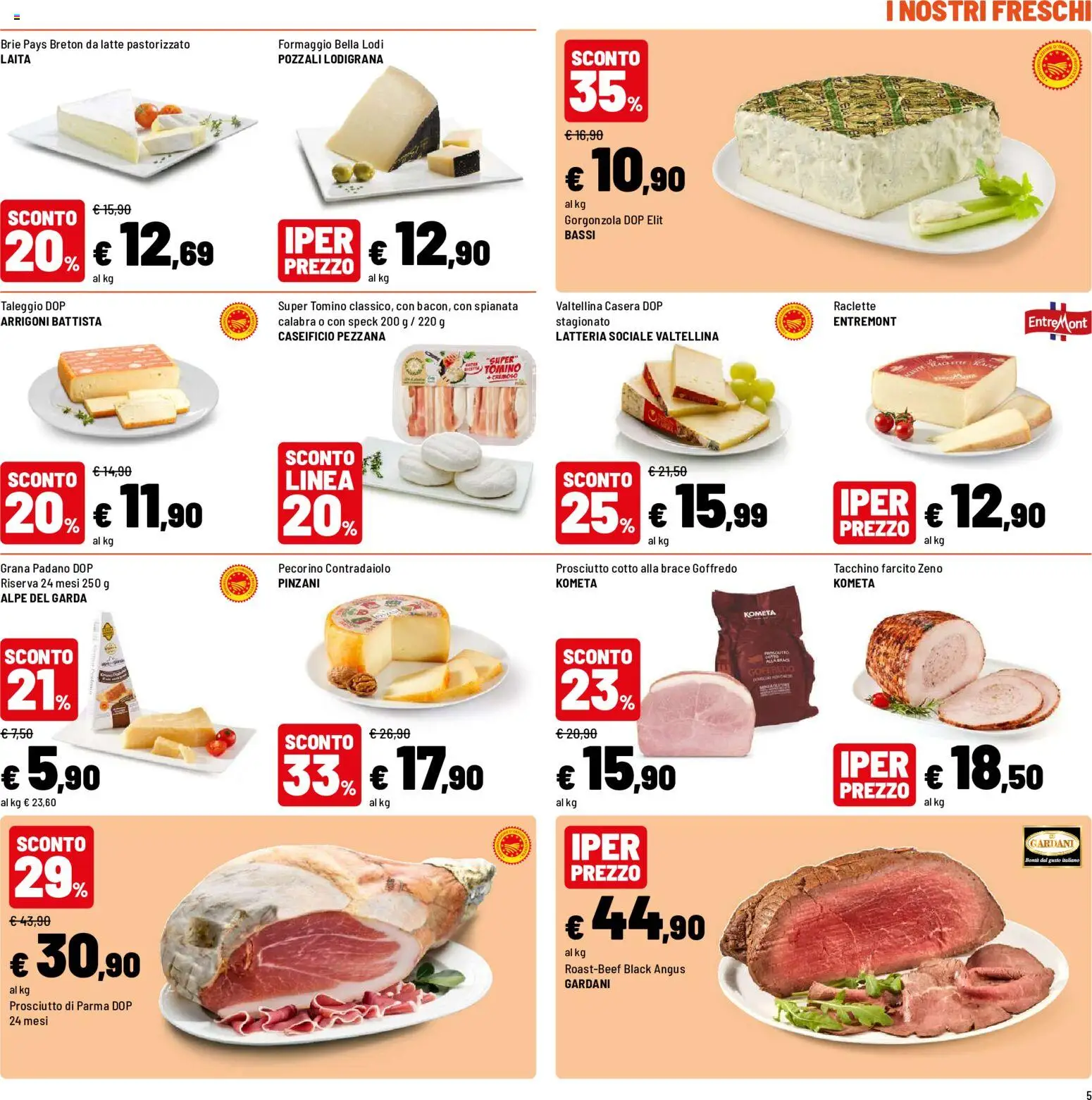 Volantino Iper del 23/10/2026 | Pagina: 7 | Prodotti: Latte, Formaggio, Grana Padano, Tomino