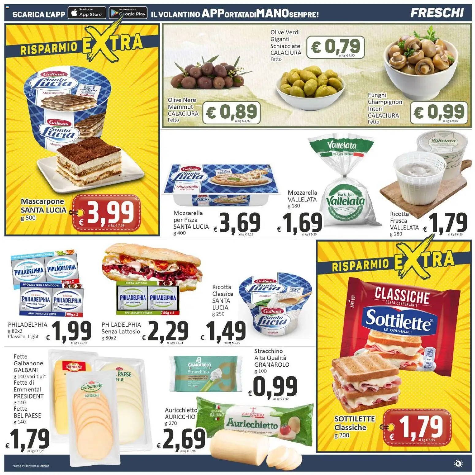 Volantino Paghi Poco del 07.05.2026 | Pagina: 5 | Prodotti: Pizza, Funghi, Scaffale, Mascarpone