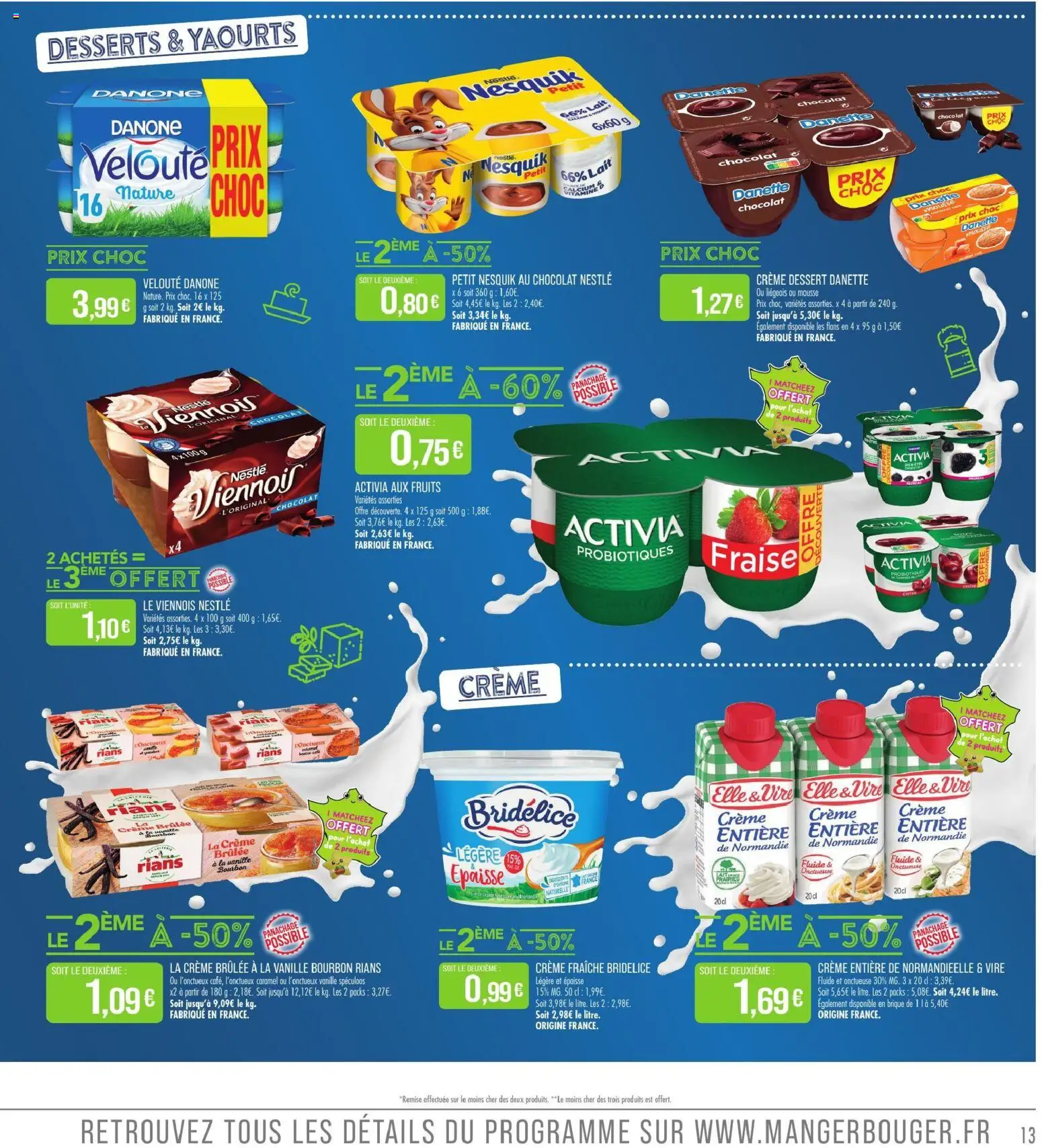 {H1} | Page: 13 | Produits: Nesquik, Petit chocolat, Dessert, Spéculoos