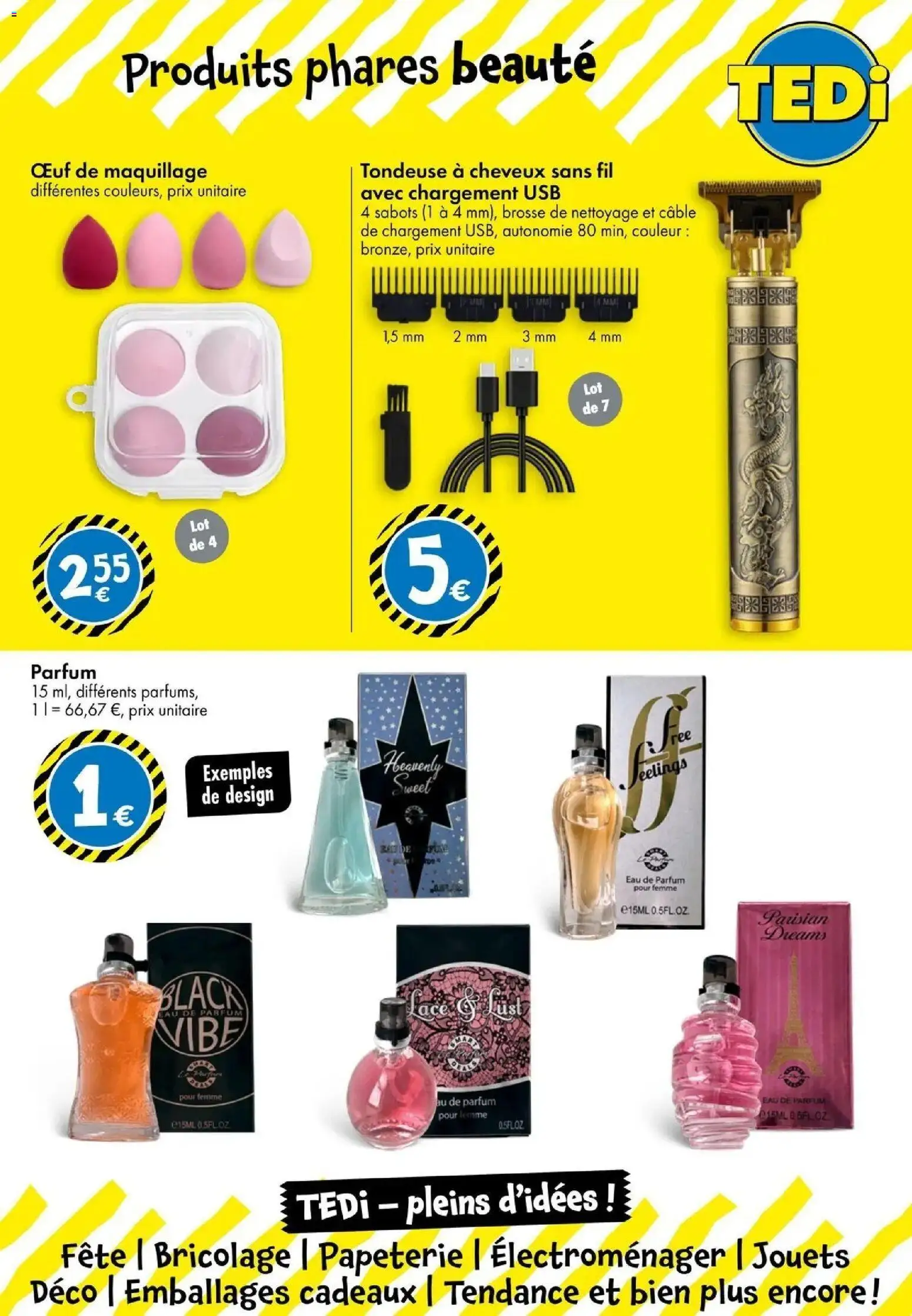 TEDi catalogue Charleville-Mézières à partir du 14/10/2026 - promo en ligne | Page: 13 | Produits: Câble, Jouets, Sabots, Eau de parfum