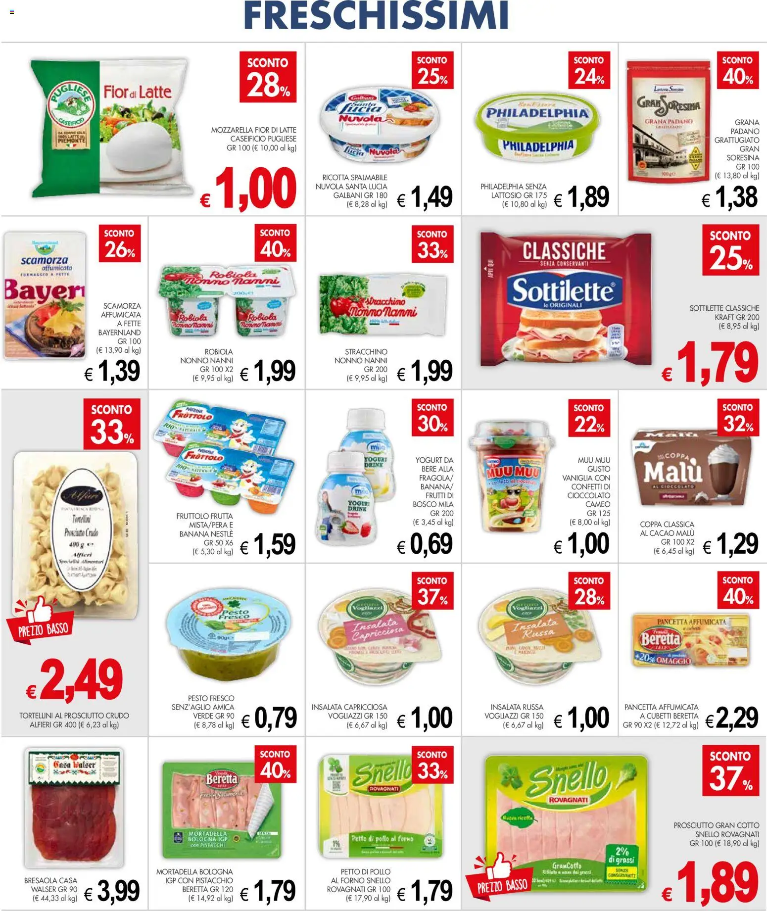 Volantino Presto Fresco del 11.05.2026 | Pagina: 5 | Prodotti: Petto di Pollo, Prosciutto Crudo, Latte, Pistacchi