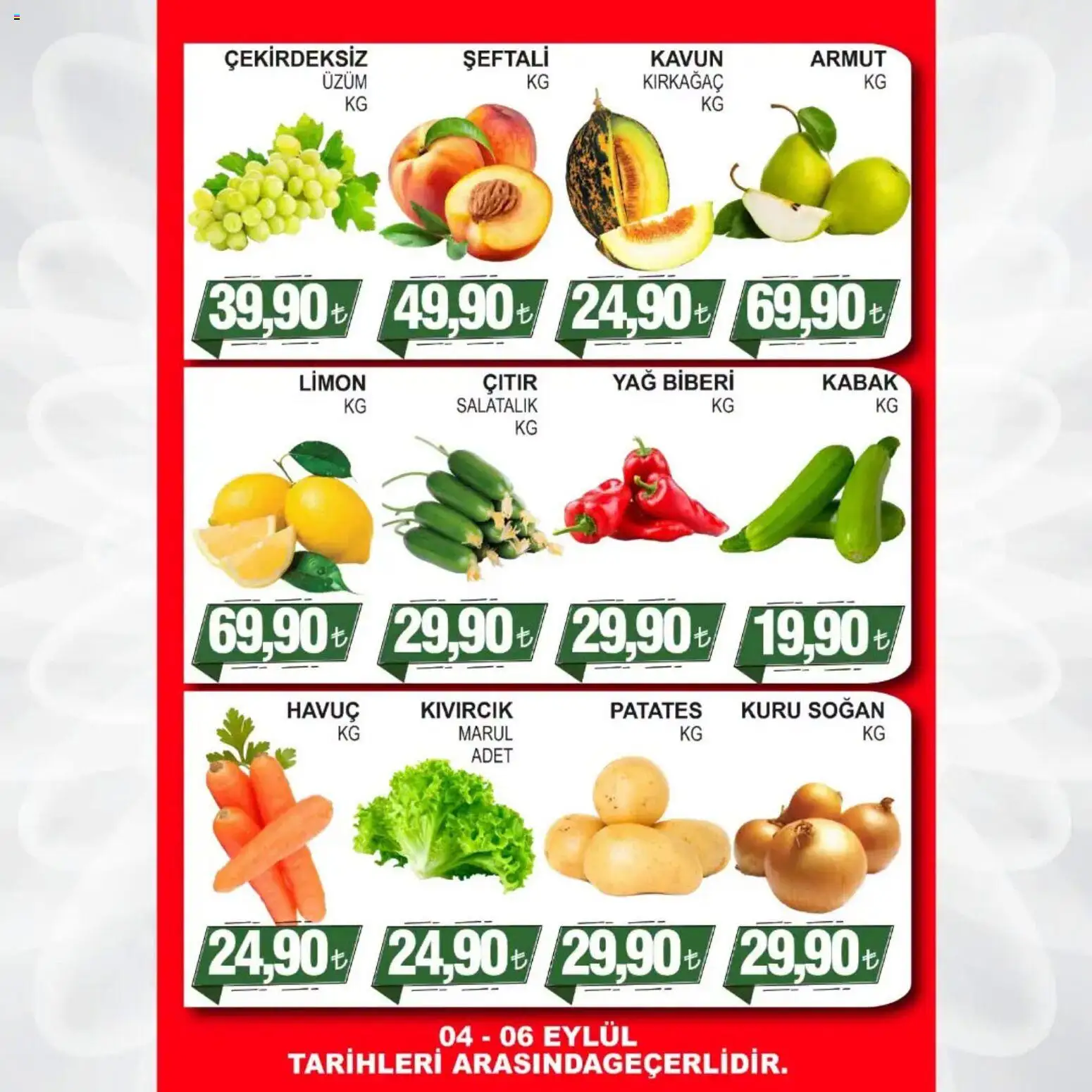 Furpa - Katalog Muhteşem Fiyatlar - 04 Eylül 2026 tarihinden itibaren geçerlidir | Sayfa: 5 | Ürünler: Soğan, Limon, Armut, Marul