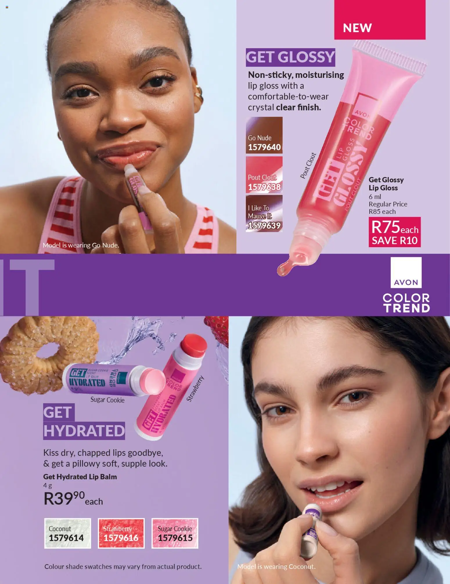 New Avon catalogue – valid from 01.04.2026 | Page: 93 | Products: Gloss, Lip gloss, Sugar, Lip balm
