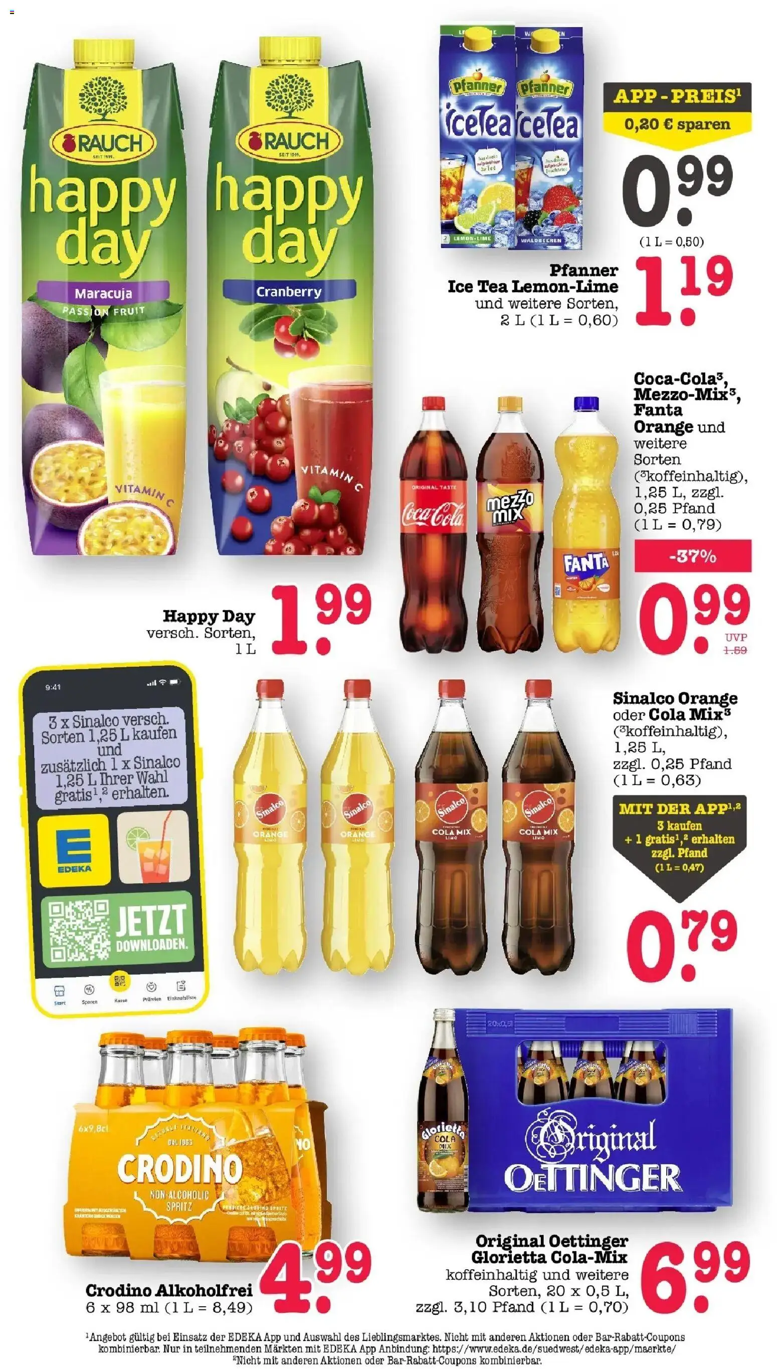Edeka Prospekt Heidelberg – gültig ab 27.07.2026 | Seite: 43 | Produkte: Sinalco, Coca cola, Fanta, Oettinger
