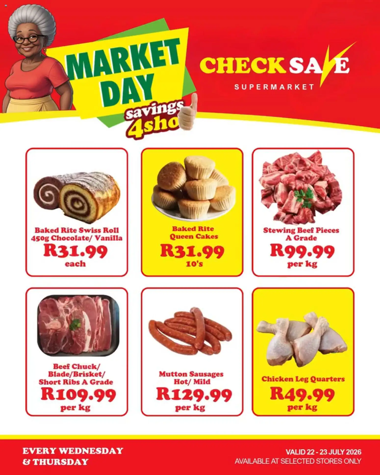 New Check Save catalogue – valid from 22/07/2026 | Page: 3 | Products: Ribs, Chicken, Beef