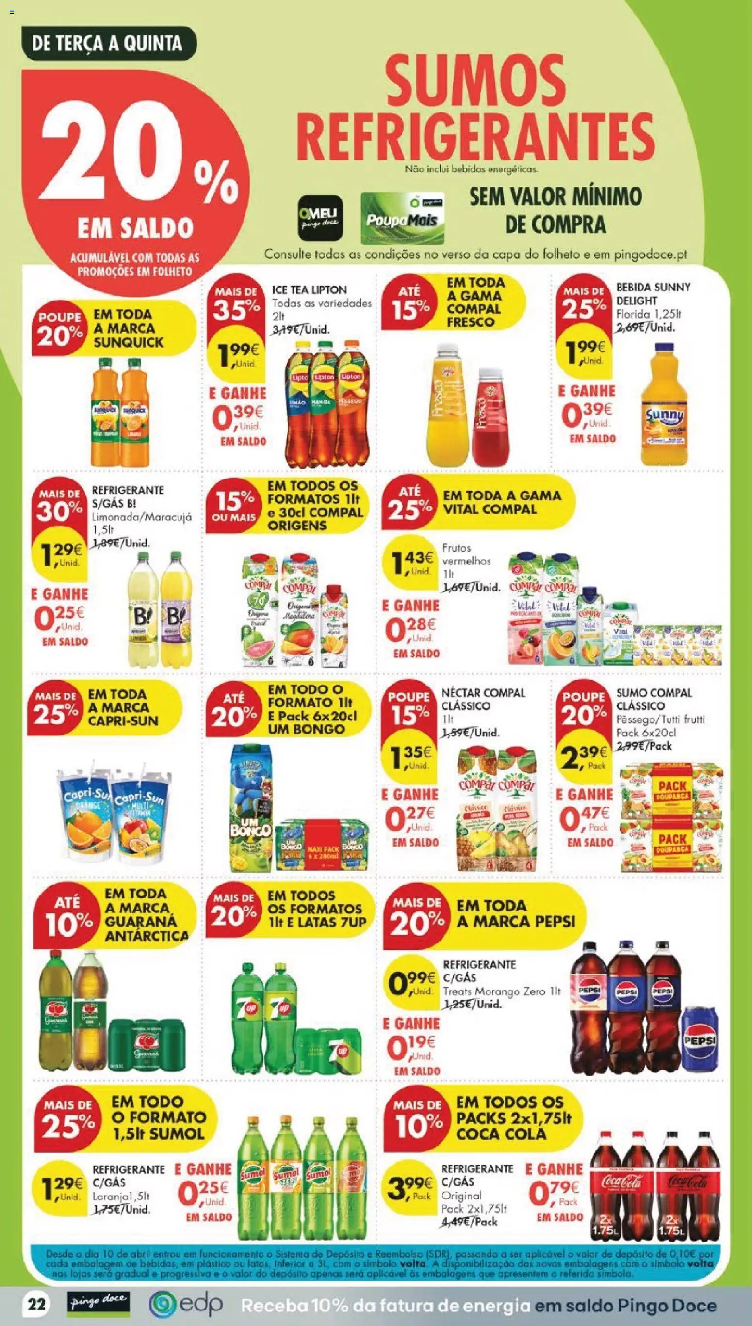 Pingo Doce folheto │ válido de 11/08/2026 | Página: 26 | Produtos: Pepsi, Refrigerante, Bebidas, Sumo