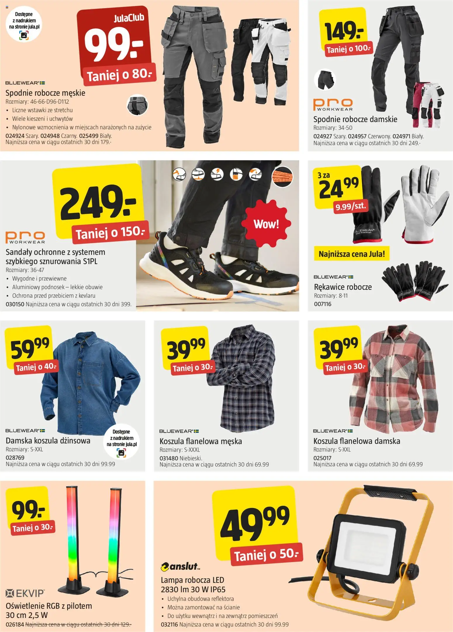 Jula gazetka od 23.07.2026 | Strona: 4 | Produkty: Koszula, Spodnie, Sandały, Oświetlenie