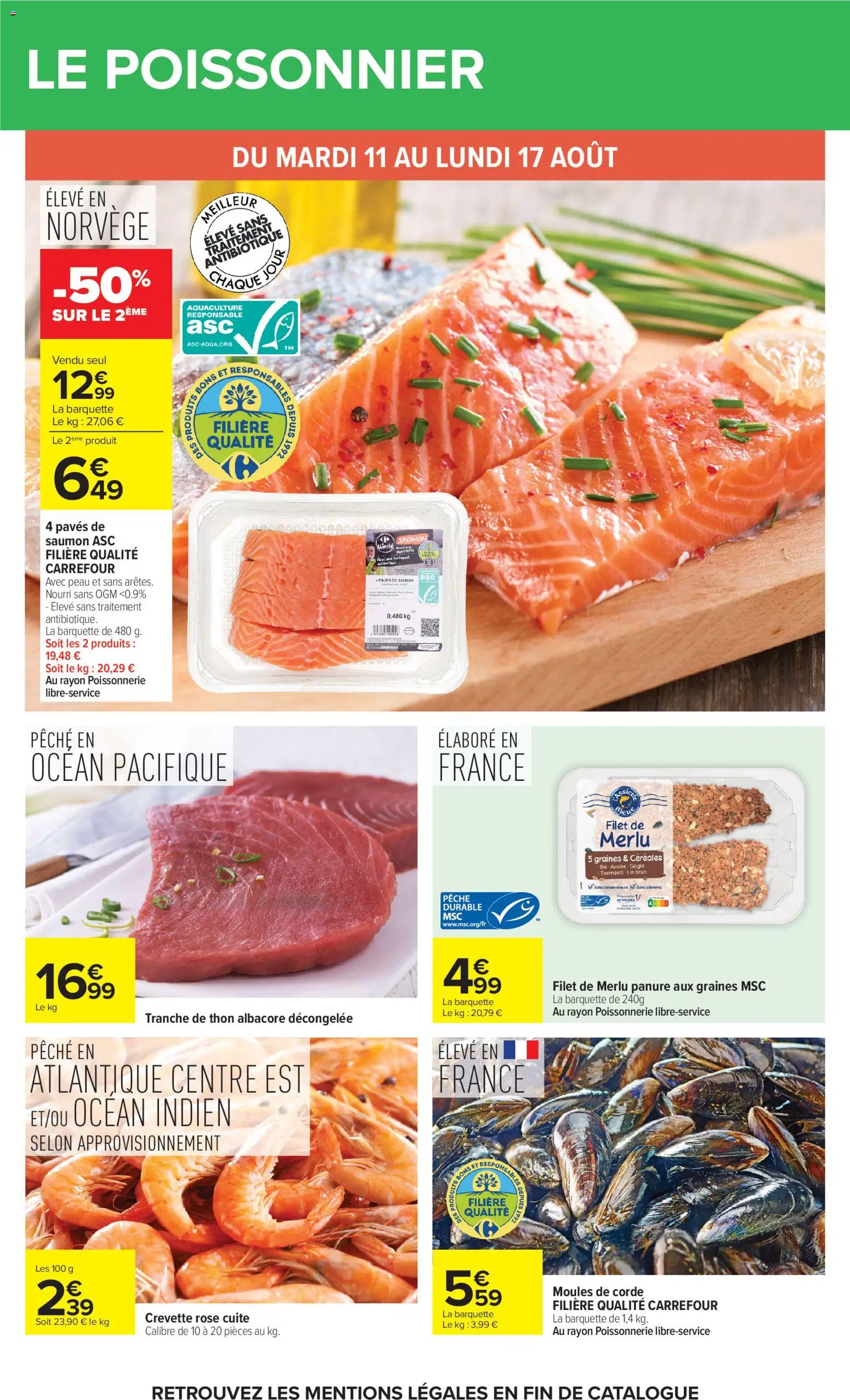 {H1} | Page: 22 | Produits: Crevette, Poissonnerie, Thon, Saumon