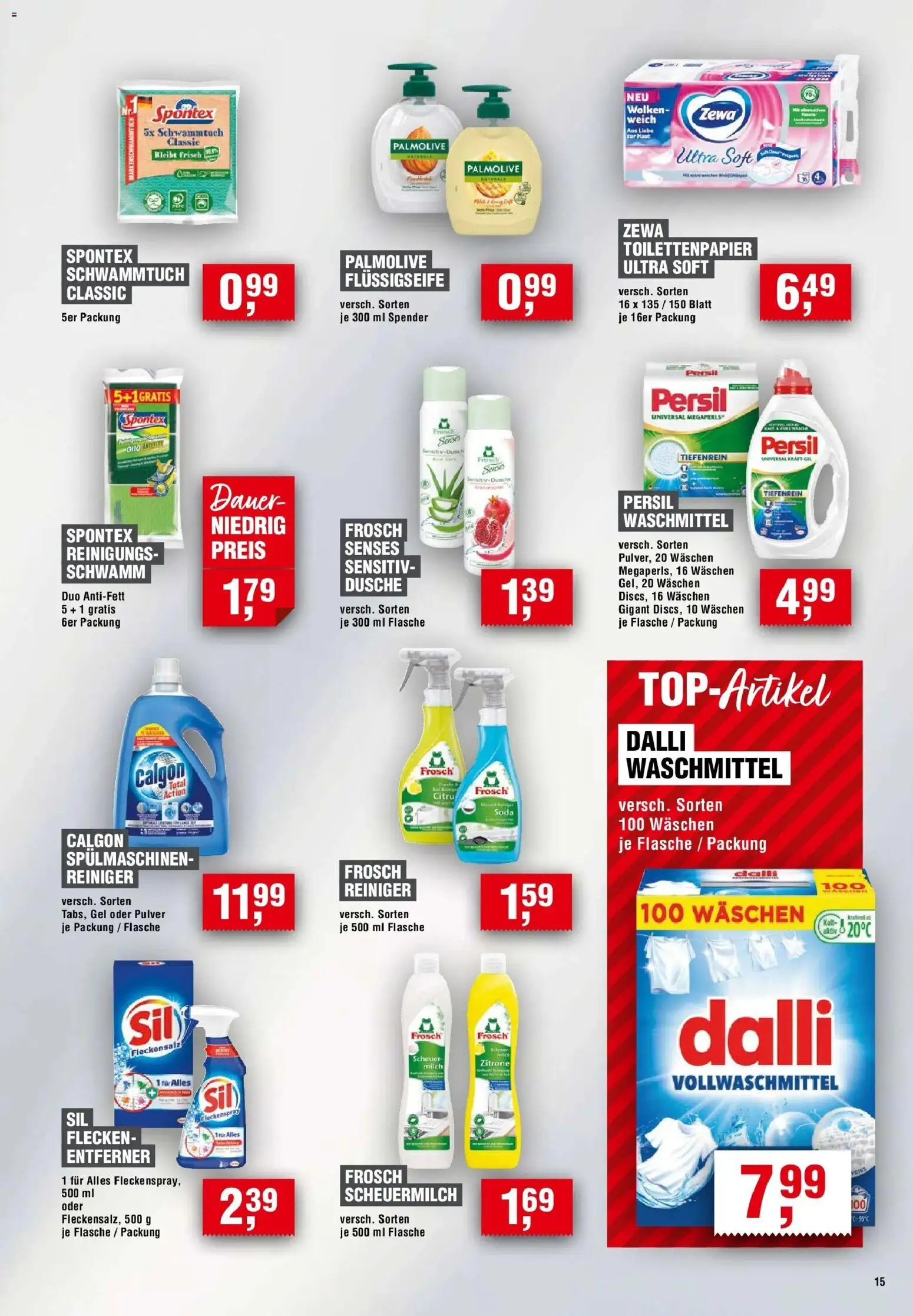 Edeka Prospekt Offenburg – gültig ab 13.08.2026 | Seite: 15 | Produkte: Milch, Dusche, Waschmittel, Persil