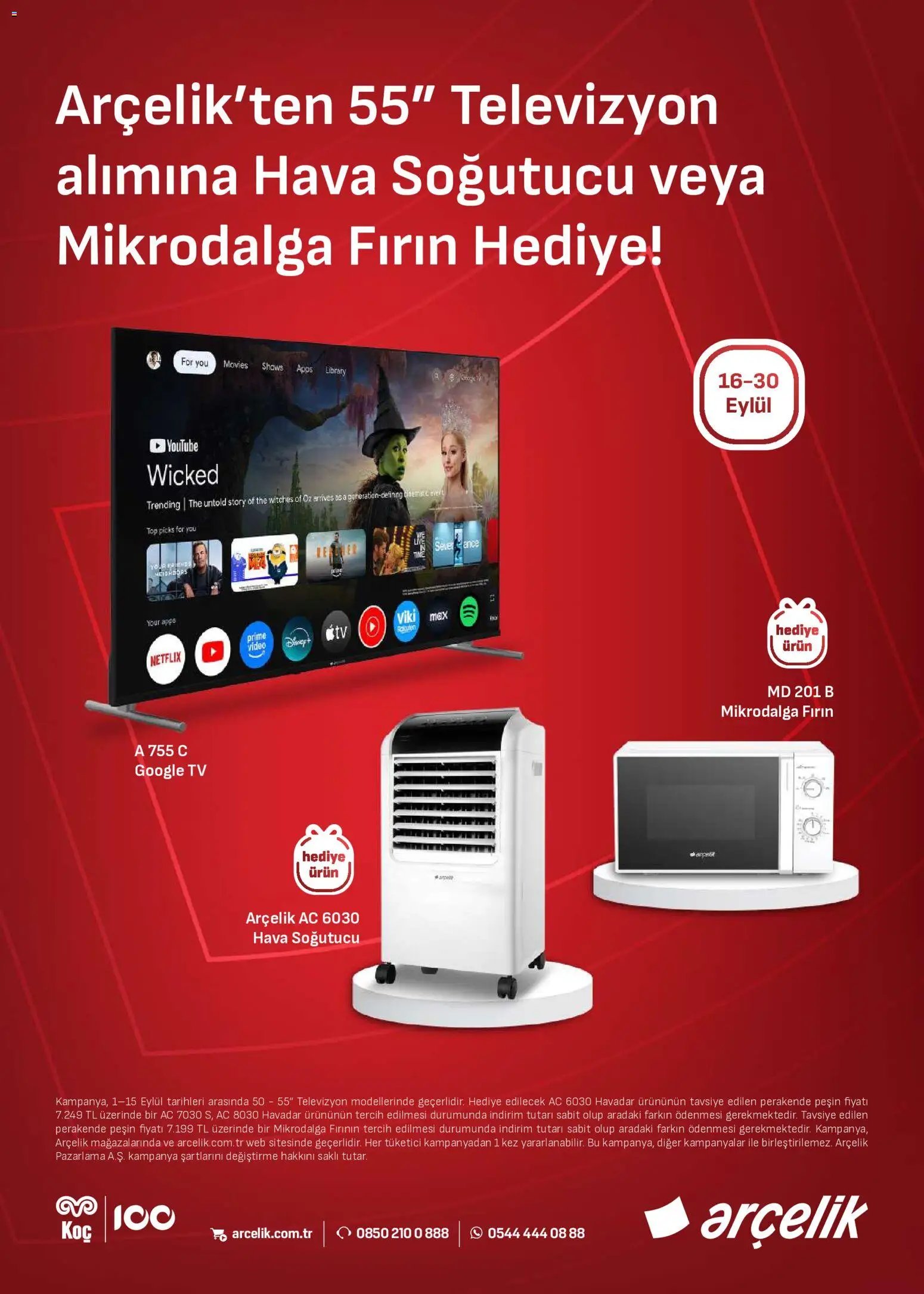 Arçelik - İklimlendirme Kataloğu - 16 Eylül 2026 tarihinden itibaren geçerlidir | Sayfa: 8 | Ürünler: TV, Televizyon, Video, Mikrodalga fırın