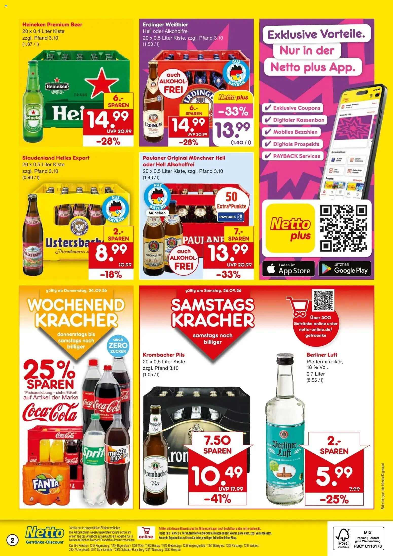 Netto Marken-Discount Prospekt Sulzbach-Rosenberg – gültig ab 21.09.2026 | Seite: 2 | Produkte: Coca cola, Bilder, Alkohol, Zucker