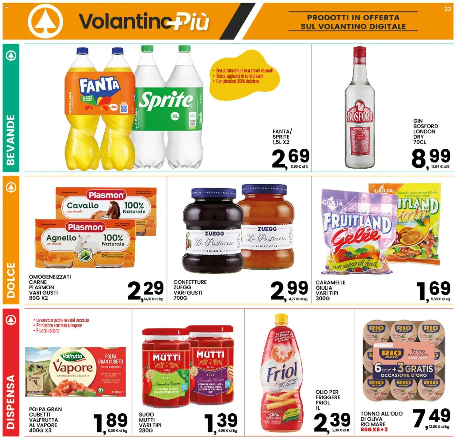 Volantino Interspar del 12/10/2026 | Pagina: 22 | Prodotti: Bevande, Tonno, Fanta, Sprite