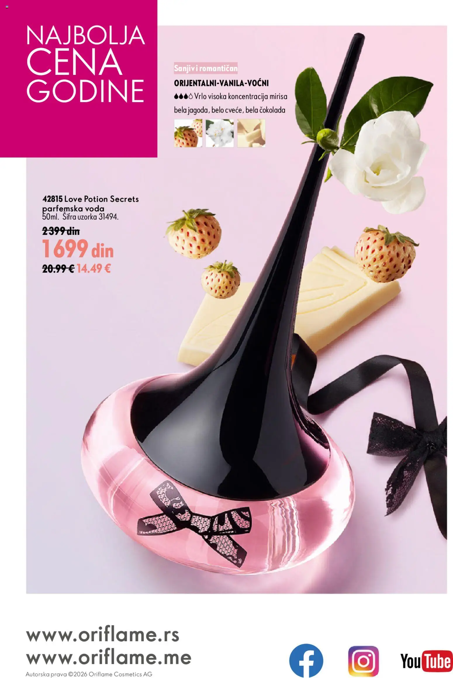 Oriflame katalog - važi od 26.08.2026 | Strana: 148 | Proizvode: Bela čokolada, Voda, Čokolada