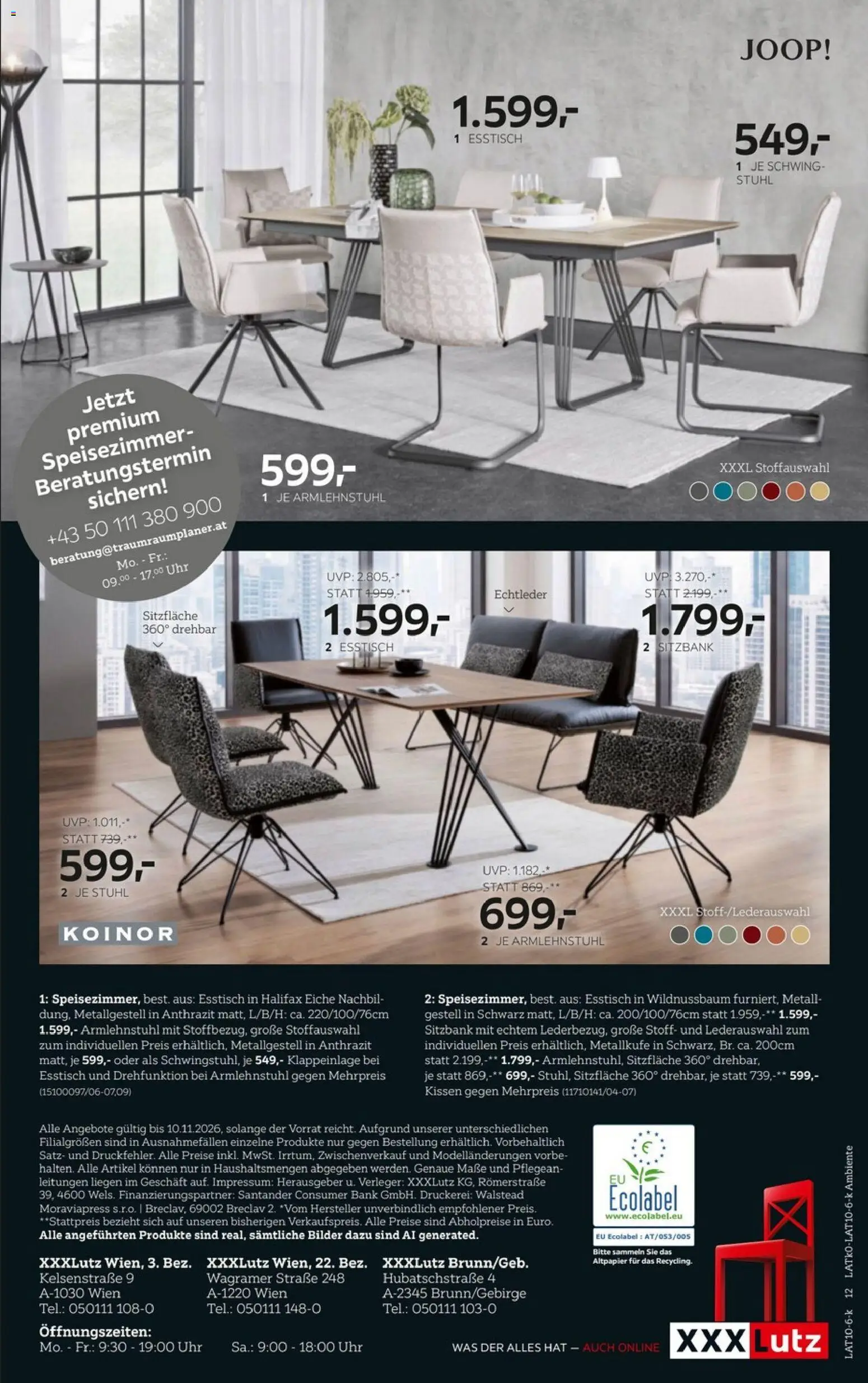 XXXLutz Das XXXL Markenuniversum gültig ab 27.10.2026 | Seite: 11 | Produkte: Uhr, Kissen, Stuhl