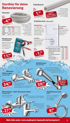 Sonderpreis Baumarkt Prospekt ab 04.07.2026 gültig | Seite: 13 | Produkte: Steckdose, Waschtisch