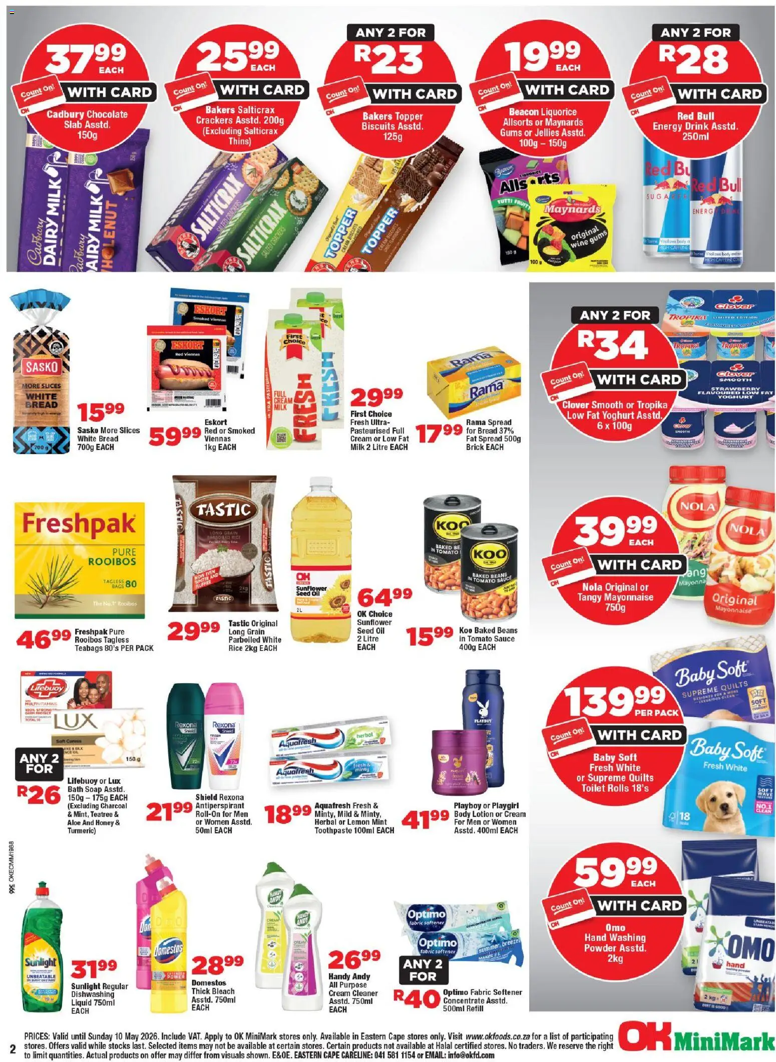 New OK Foods catalogue – valid from 24.04.2026 | Page: 2 | Products: Bleach, Antiperspirant, Sauce, Lemon