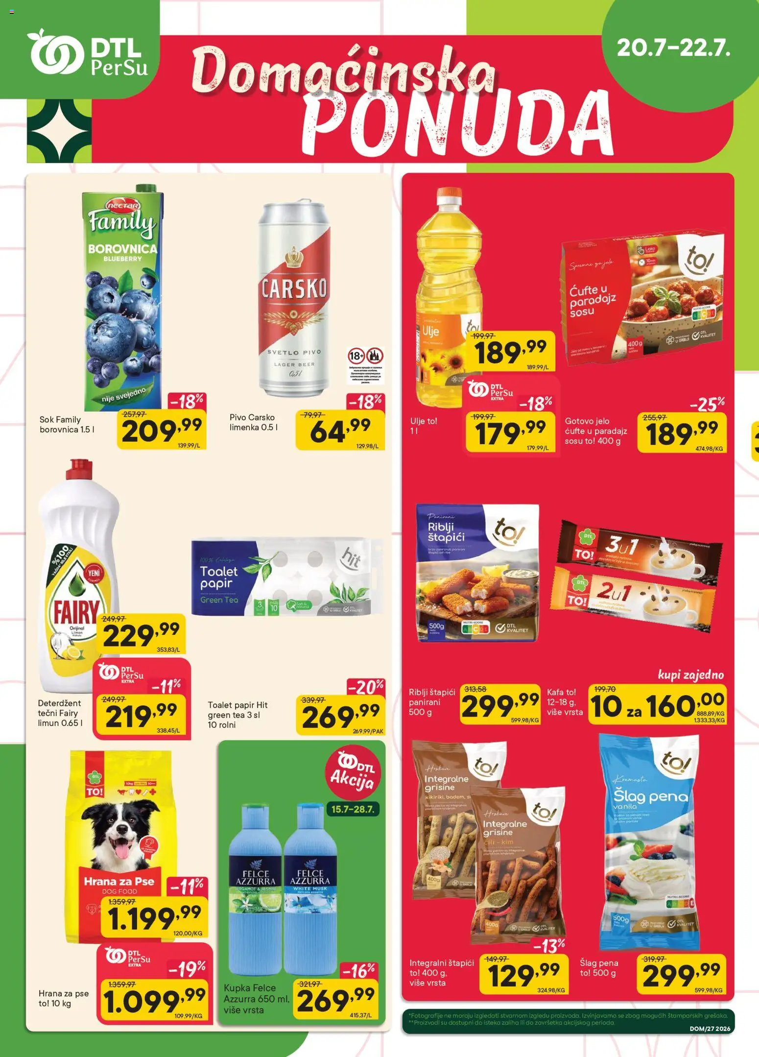 PerSu katalog - važi od 20.07.2026 | Strana: 1 | Proizvode: Deterdžent, Šlag, Kafa, Limun