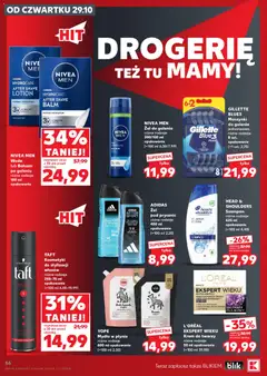 Pogląd oferty "TAFT Kosmetyki do stylizacji włosów, różne rodzaje 250-75 ml opakowanie" - ważna od 29.10.2026 | Strona: 56 | Produkty: Head & Shoulders, Balsam po goleniu, Żel pod prysznic, Krem