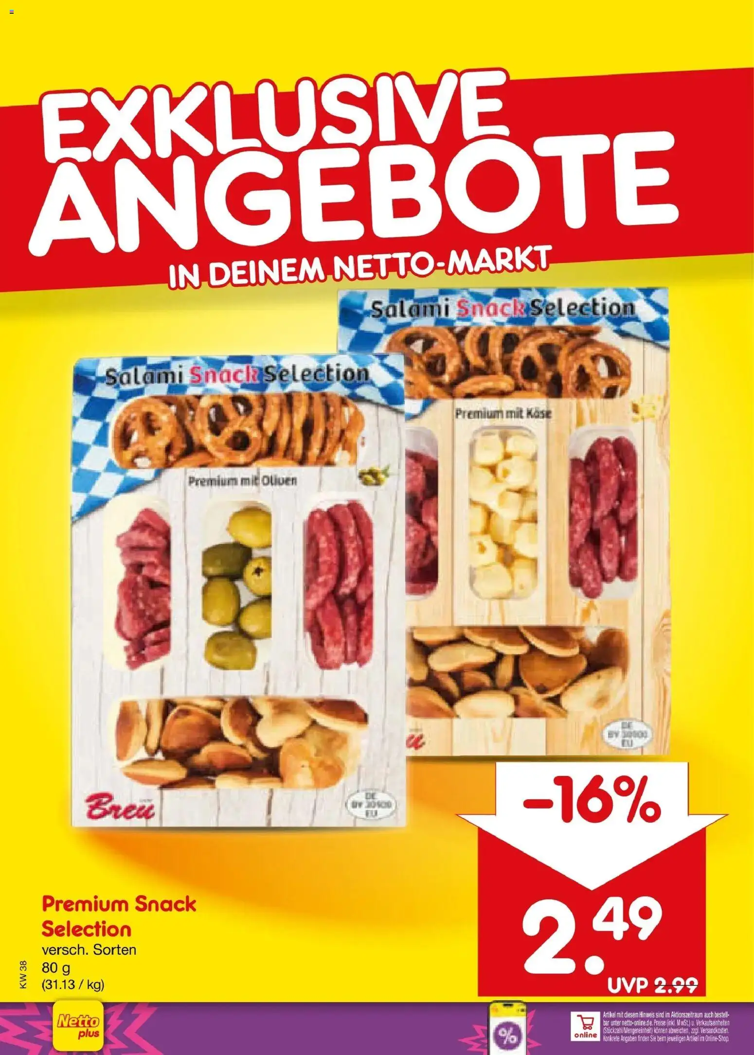 Netto Marken-Discount Prospekt Nürnberg – gültig ab 14.09.2026 | Seite: 22 | Produkte: Käse, Salami