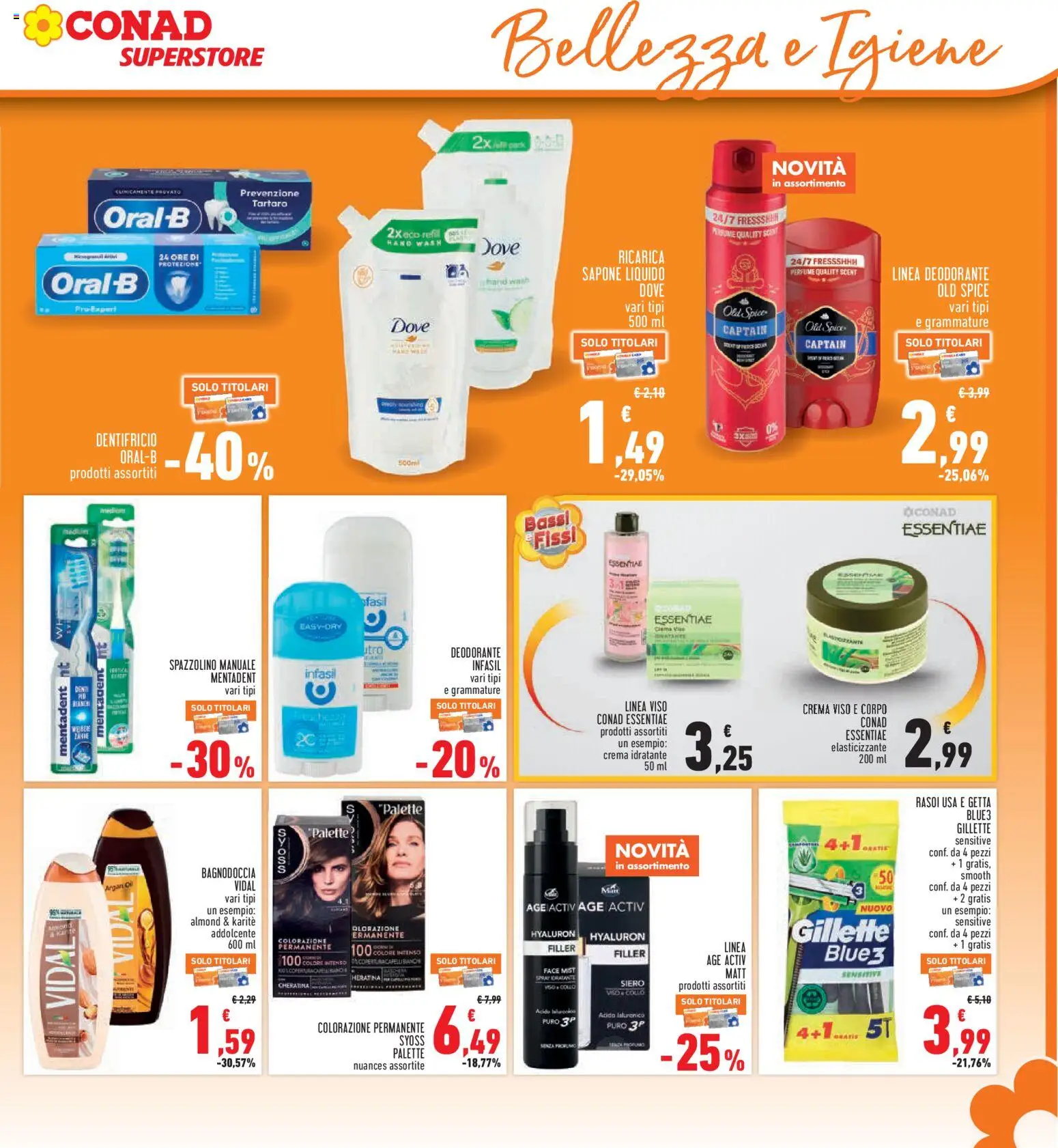 Volantino Conad del 27/08/2026 | Pagina: 23 | Prodotti: Crema, Sapone, Dentifricio, Crema viso