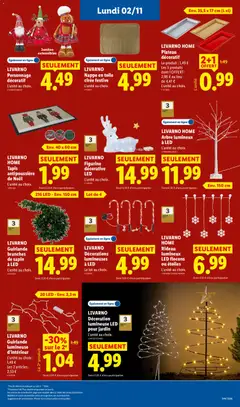 LIDL - Prévisualisation de LIVARNO HOME Plateau décoratif, Le produit : 1,49 € Les 3 produits dont 1 OFFERT : 2,98 € au lieu de 4,47 € L'unité au choix. valide à partir de 29/10/2026 | Page: 55